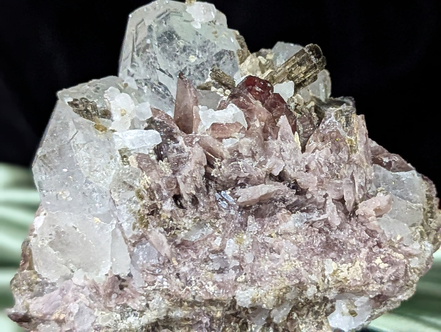 Axinite on Epidote Specimen