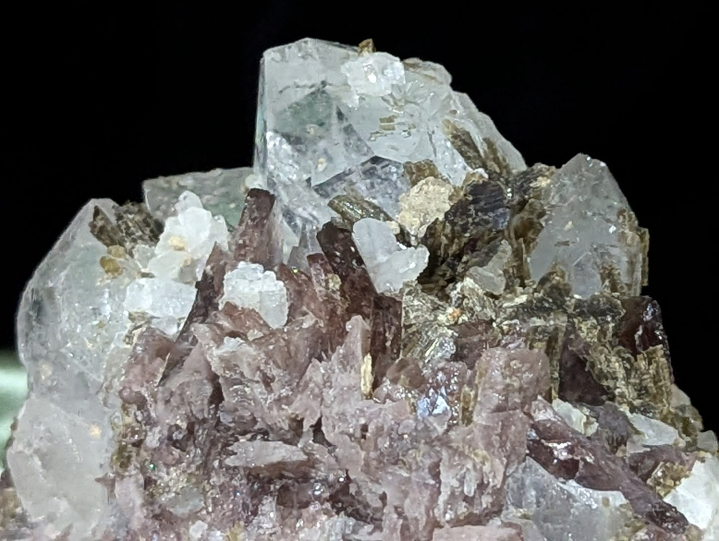 Axinite on Epidote Specimen