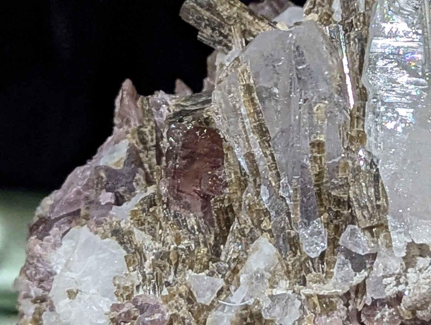 Axinite on Epidote Specimen