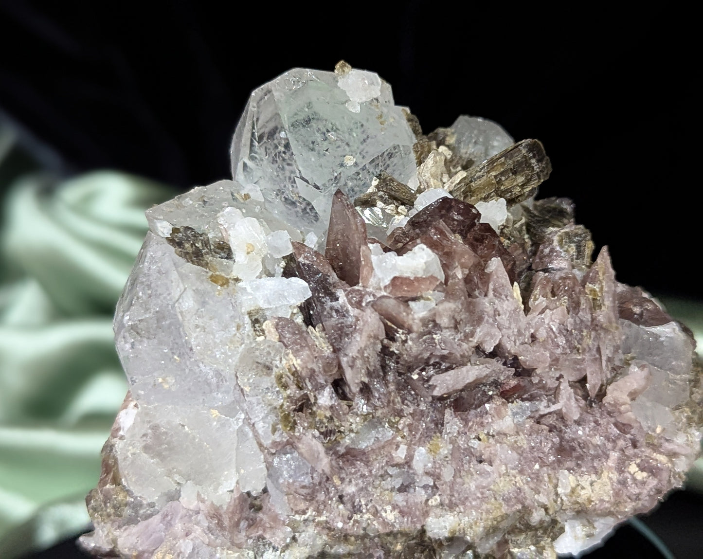 Axinite on Epidote Specimen