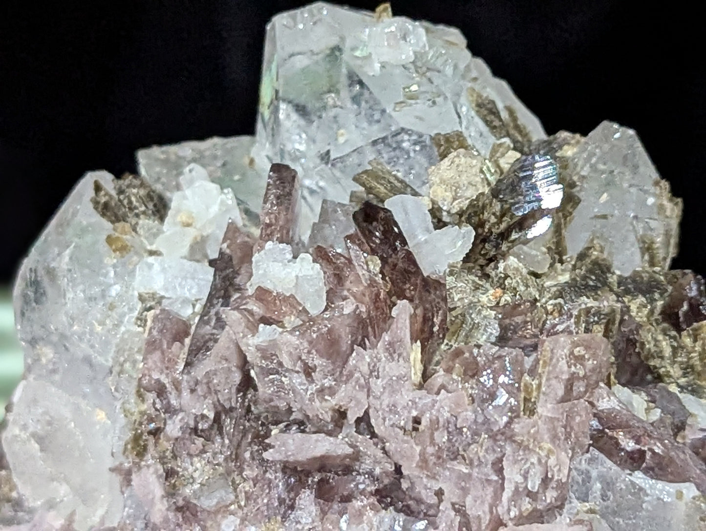 Axinite on Epidote Specimen