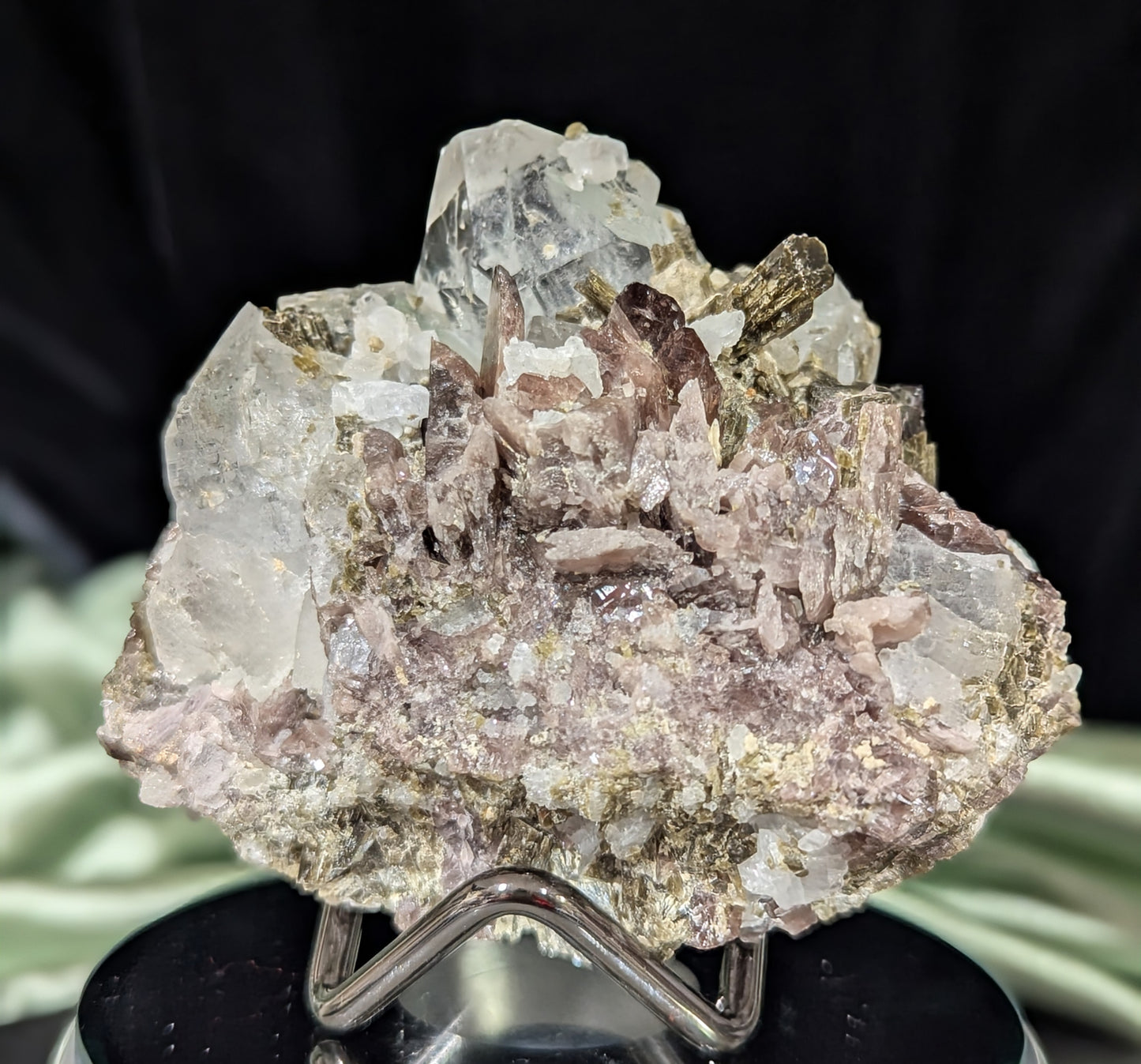 Axinite on Epidote Specimen