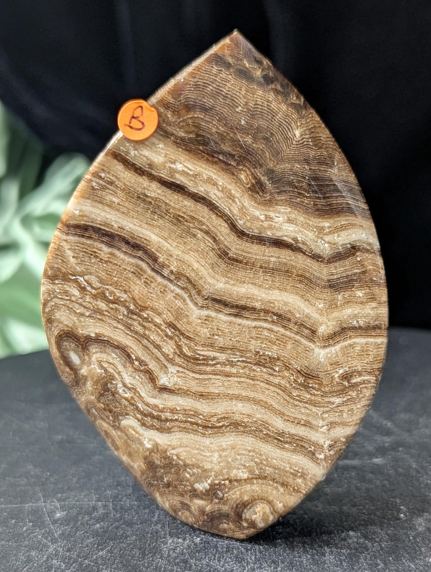 Chocolate Calcite Freeform Flame 1B4