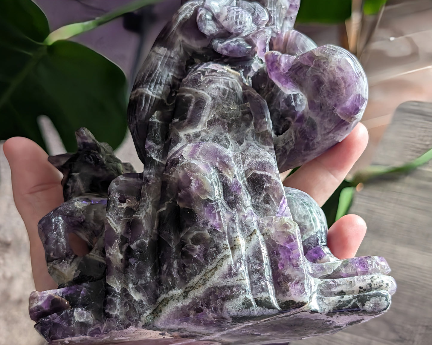 Dream Amethyst Nine Tailed Fox Figurine