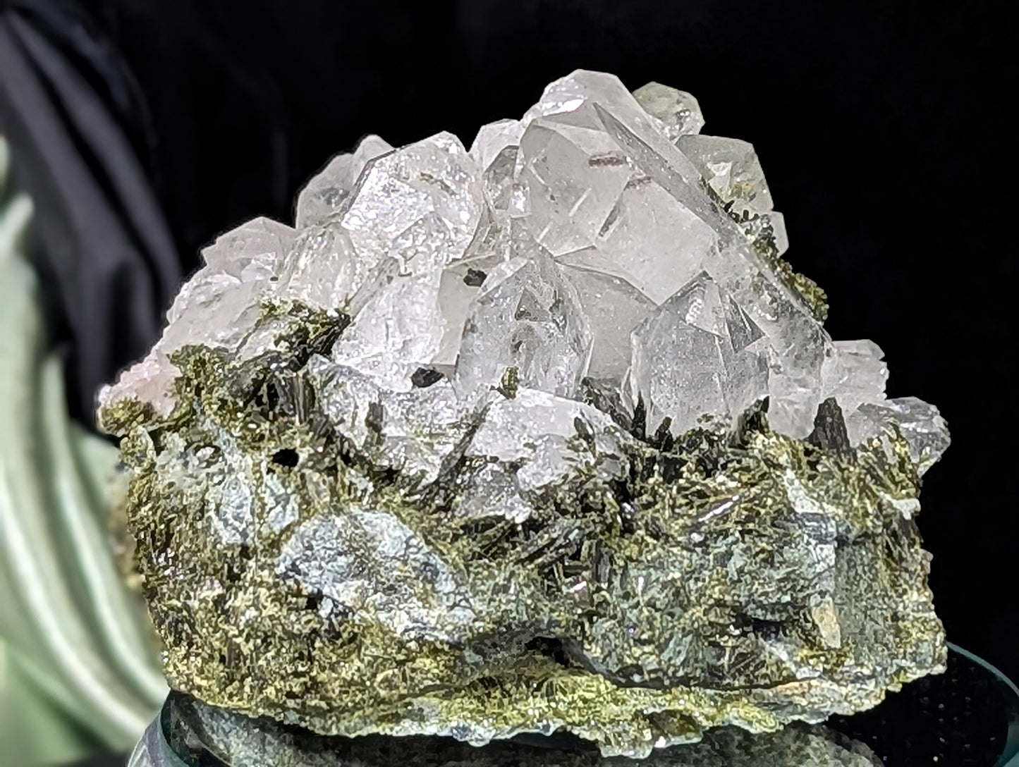 Epidote on Quartz Specimen