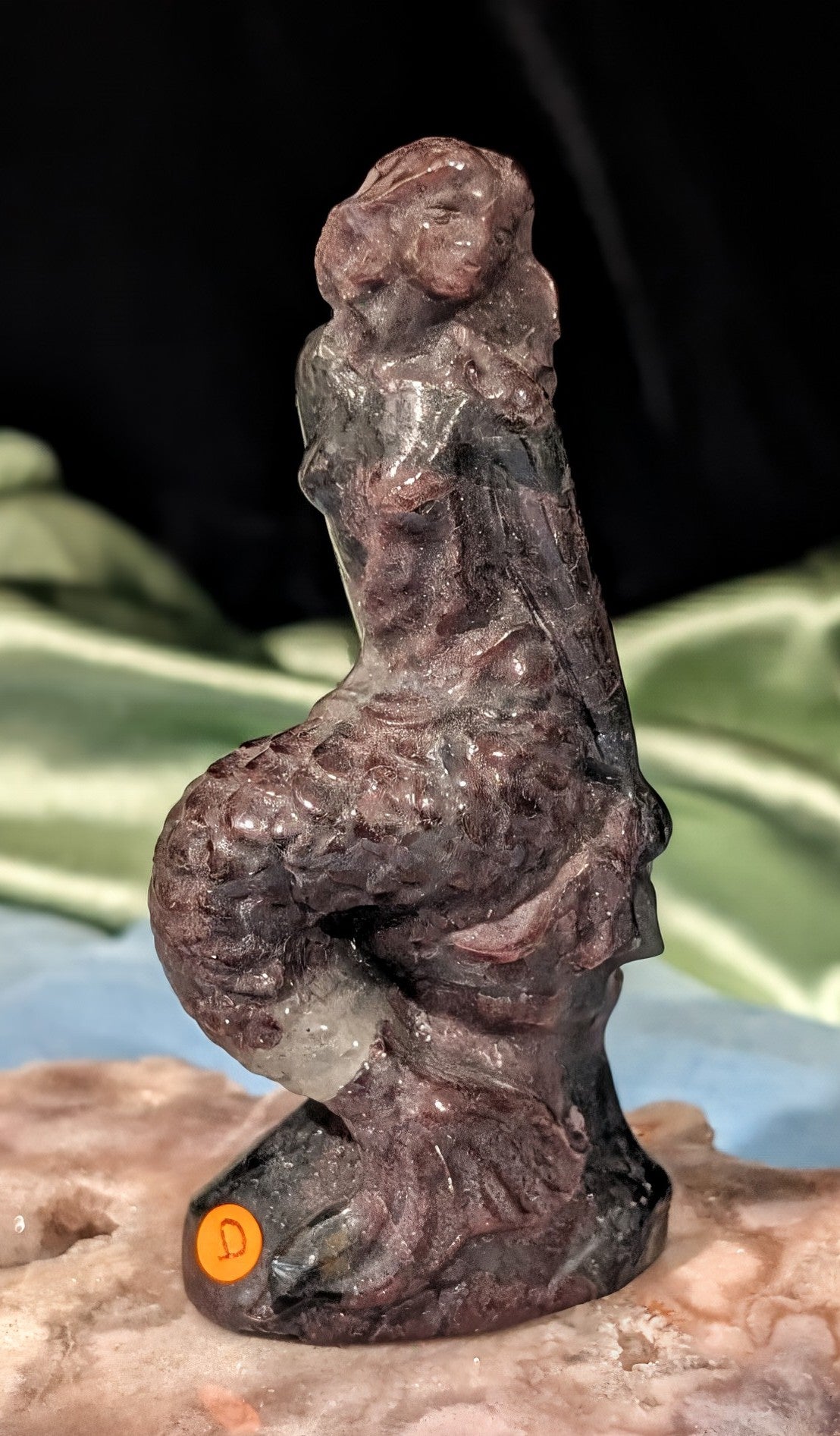 Garnet Mermaid Figurine