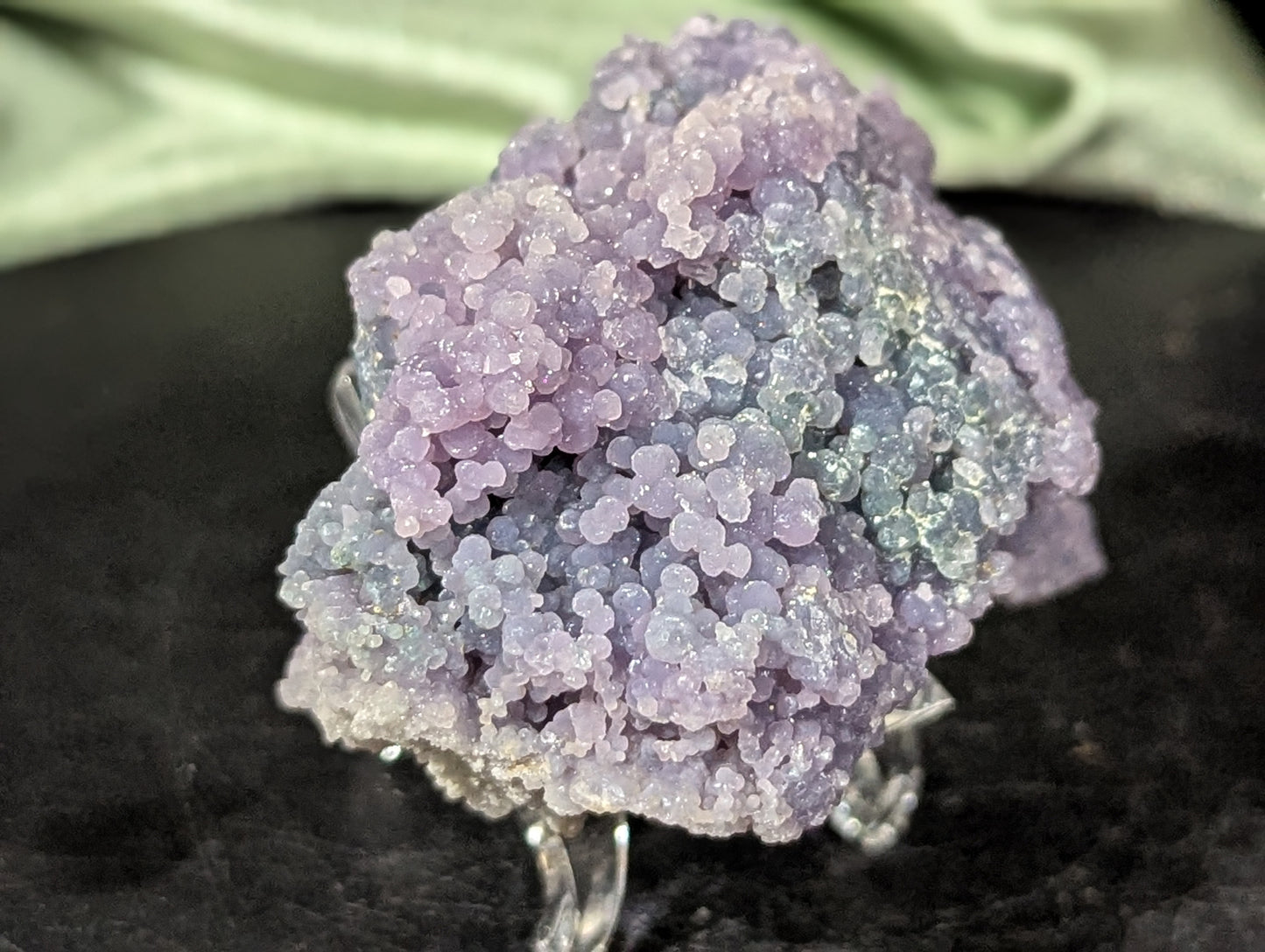Purple and Green Grape Agate Specimen