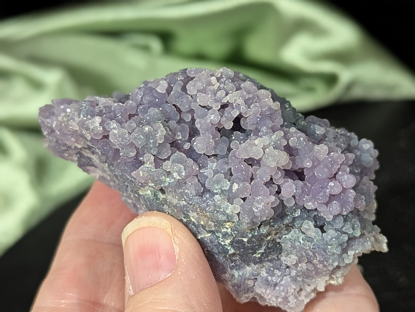 Purple and Green Grape Agate Specimen