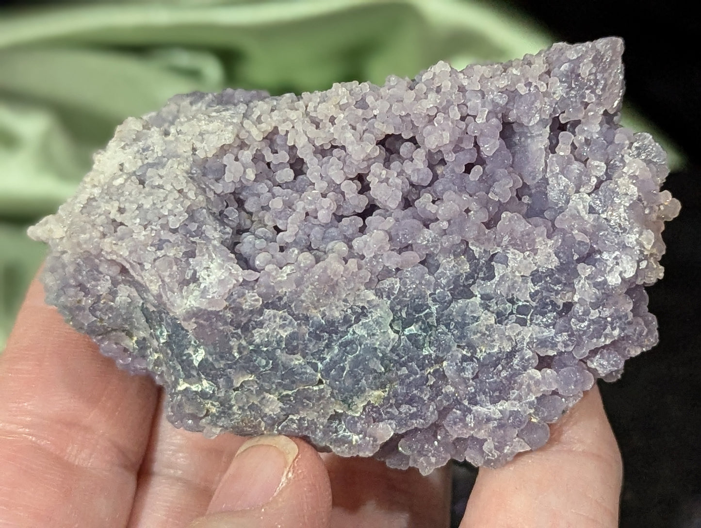 Purple and Green Grape Agate Specimen
