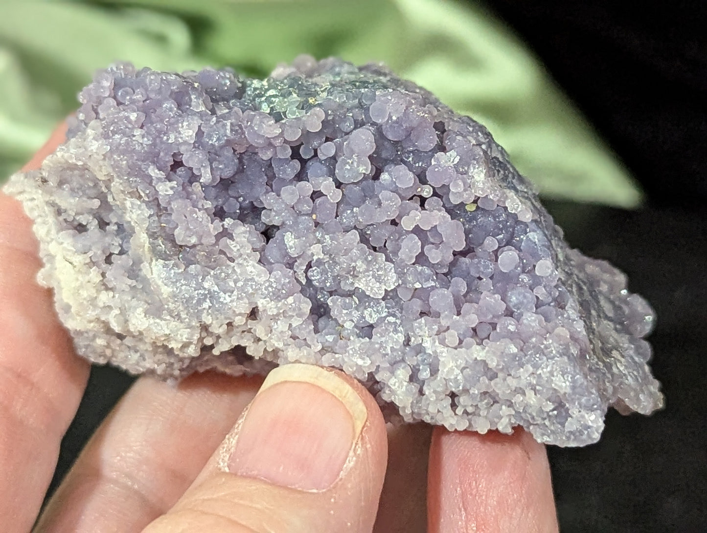 Purple and Green Grape Agate Specimen