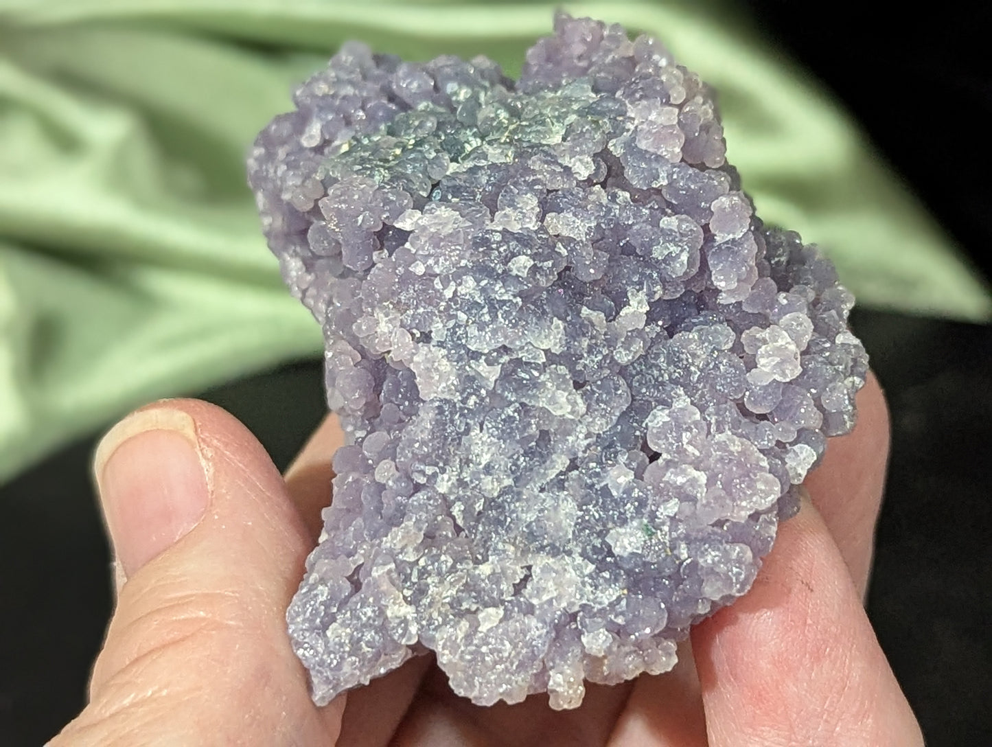 Purple and Green Grape Agate Specimen