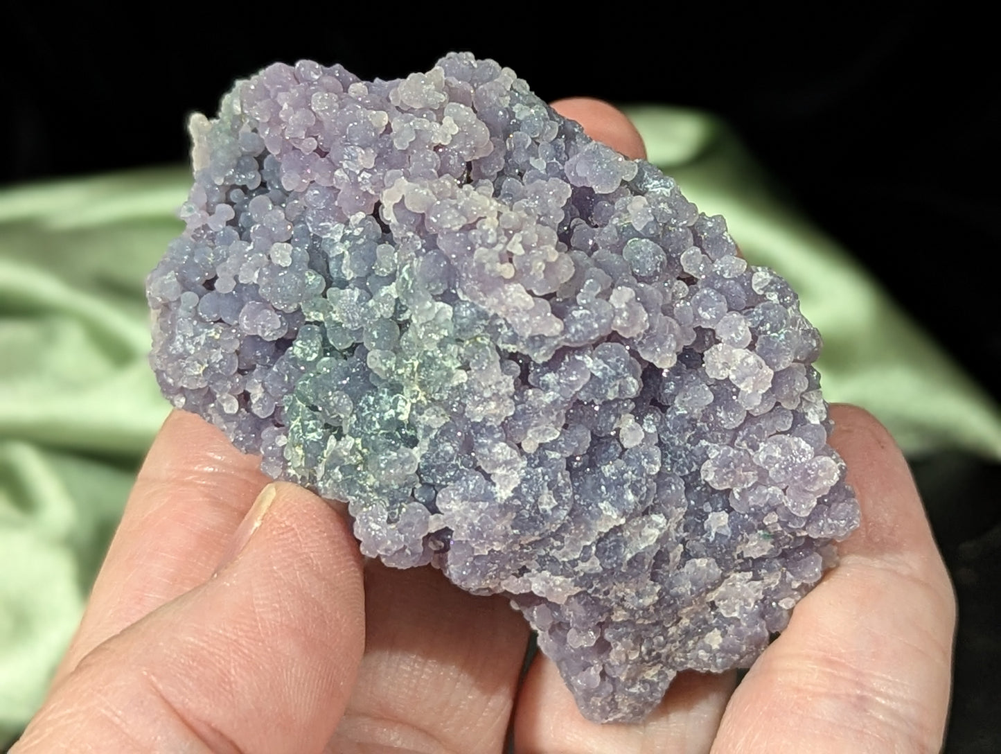 Purple and Green Grape Agate Specimen