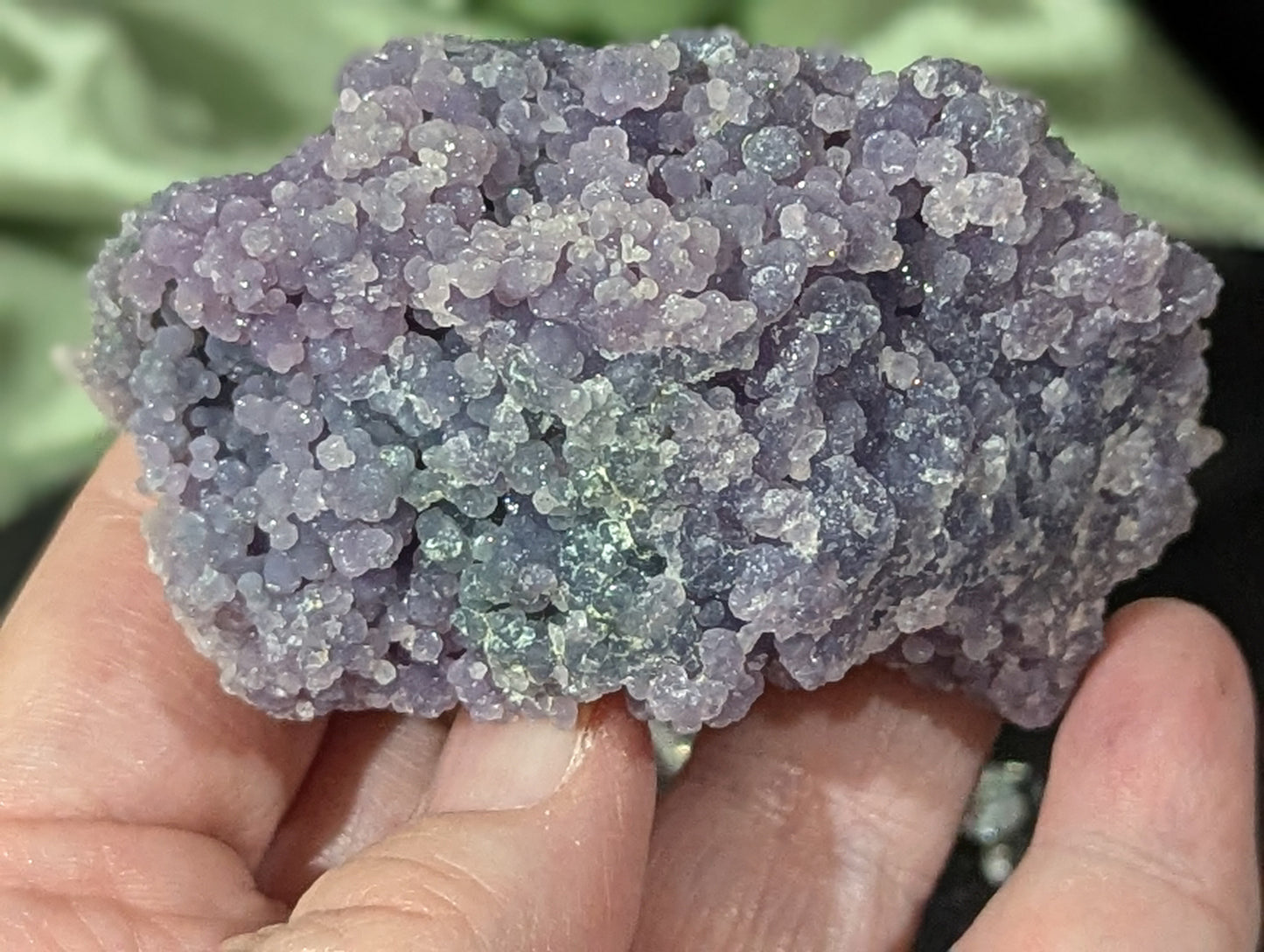 Purple and Green Grape Agate Specimen