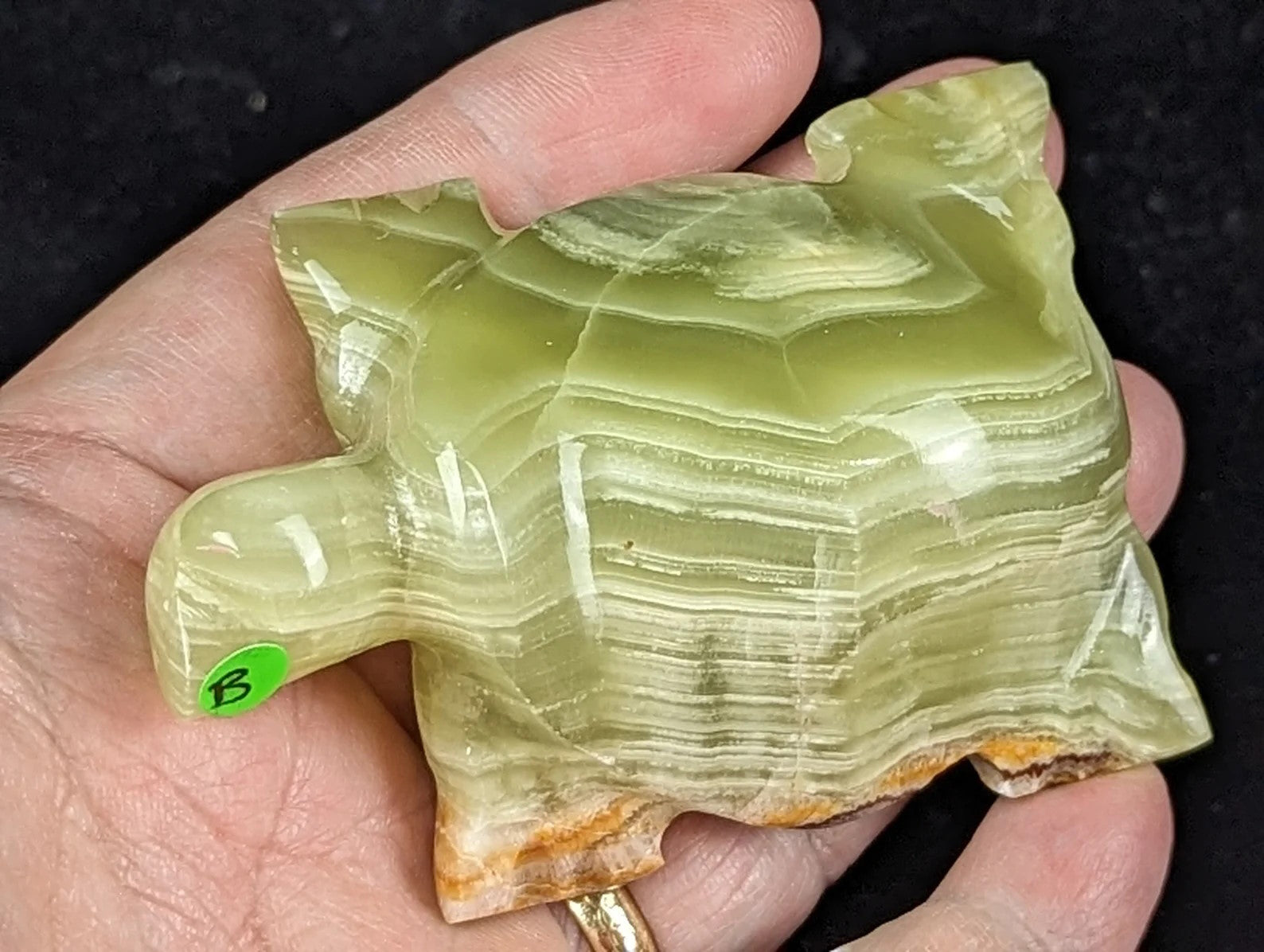 Green Onyx Turtle Figurine