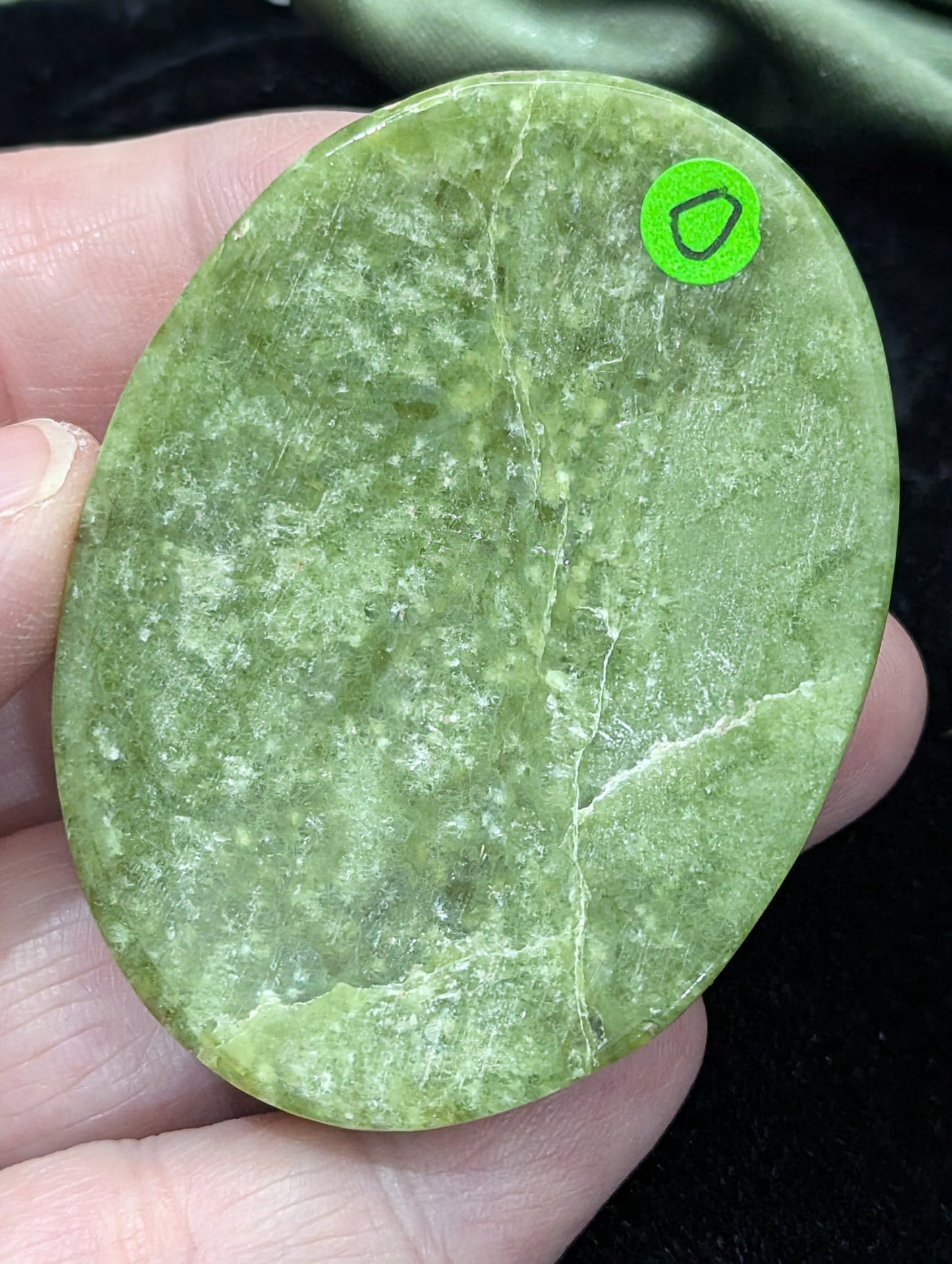 Green Tremolite Worry Stone