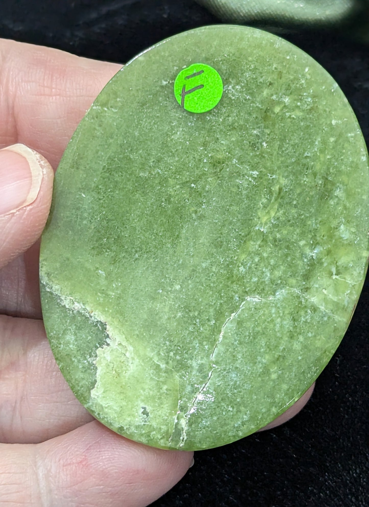 Green Tremolite Worry Stone