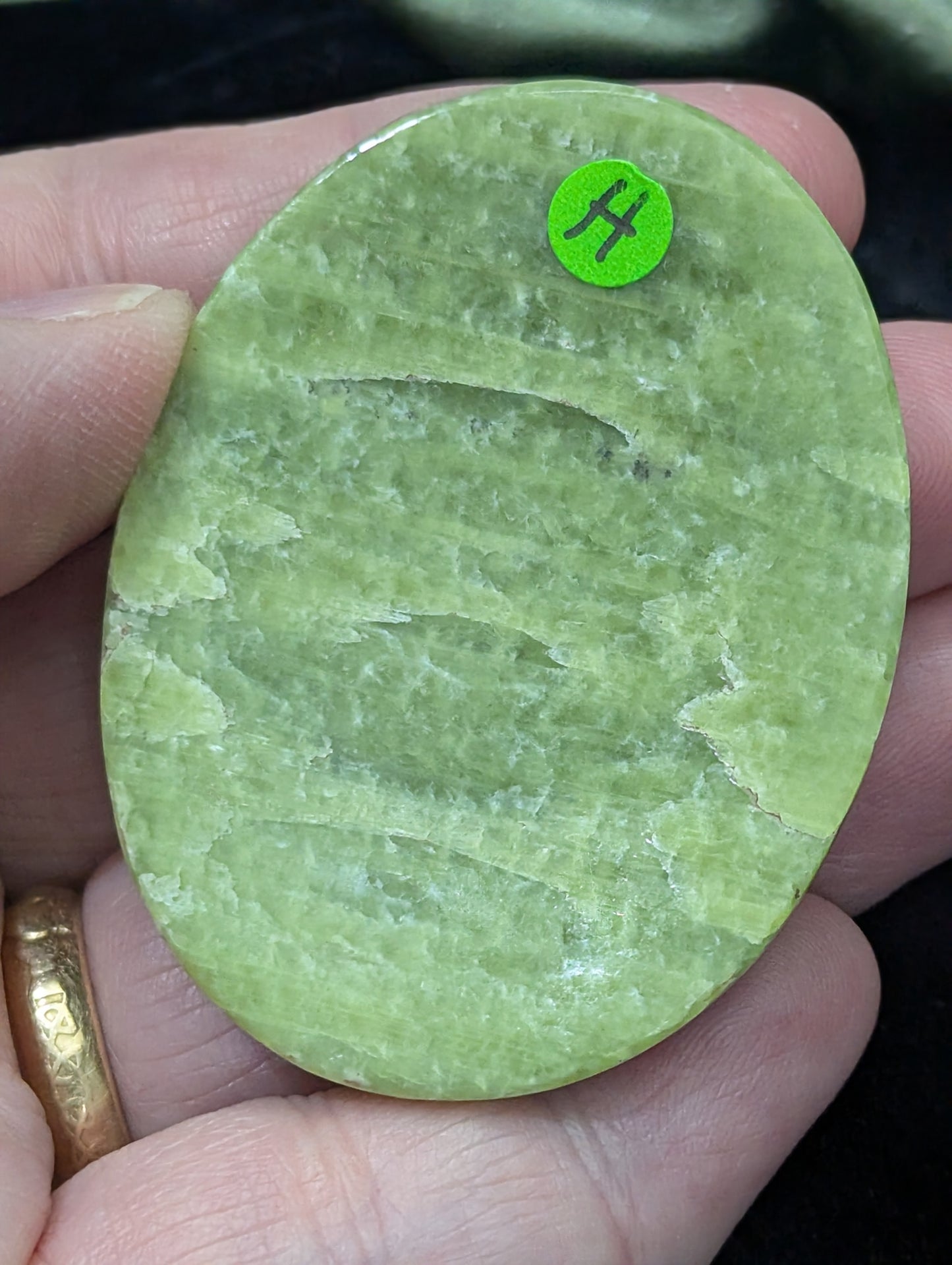 Green Tremolite Worry Stone