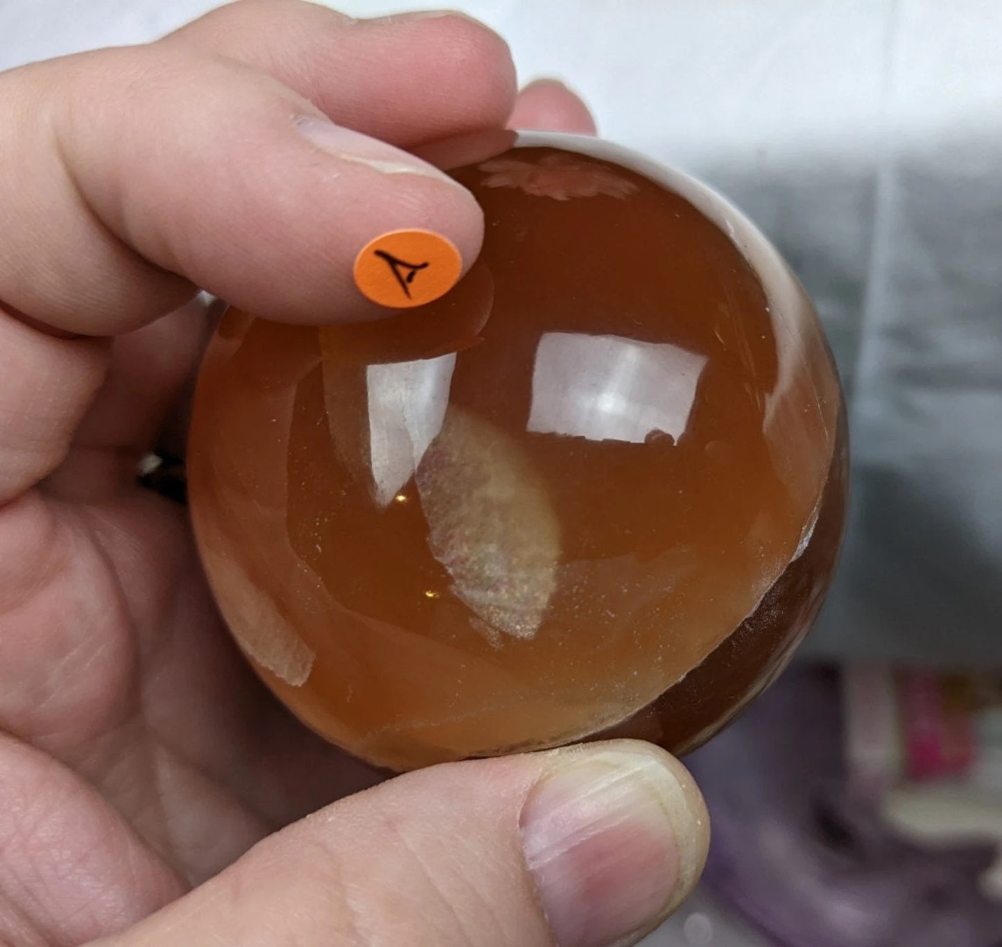 Honey Calcite Sphere