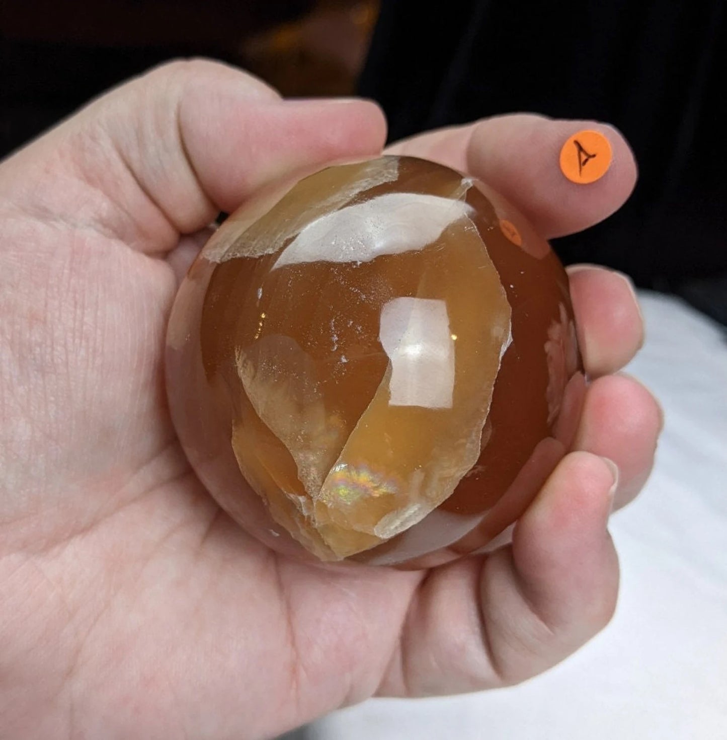 Honey Calcite Sphere