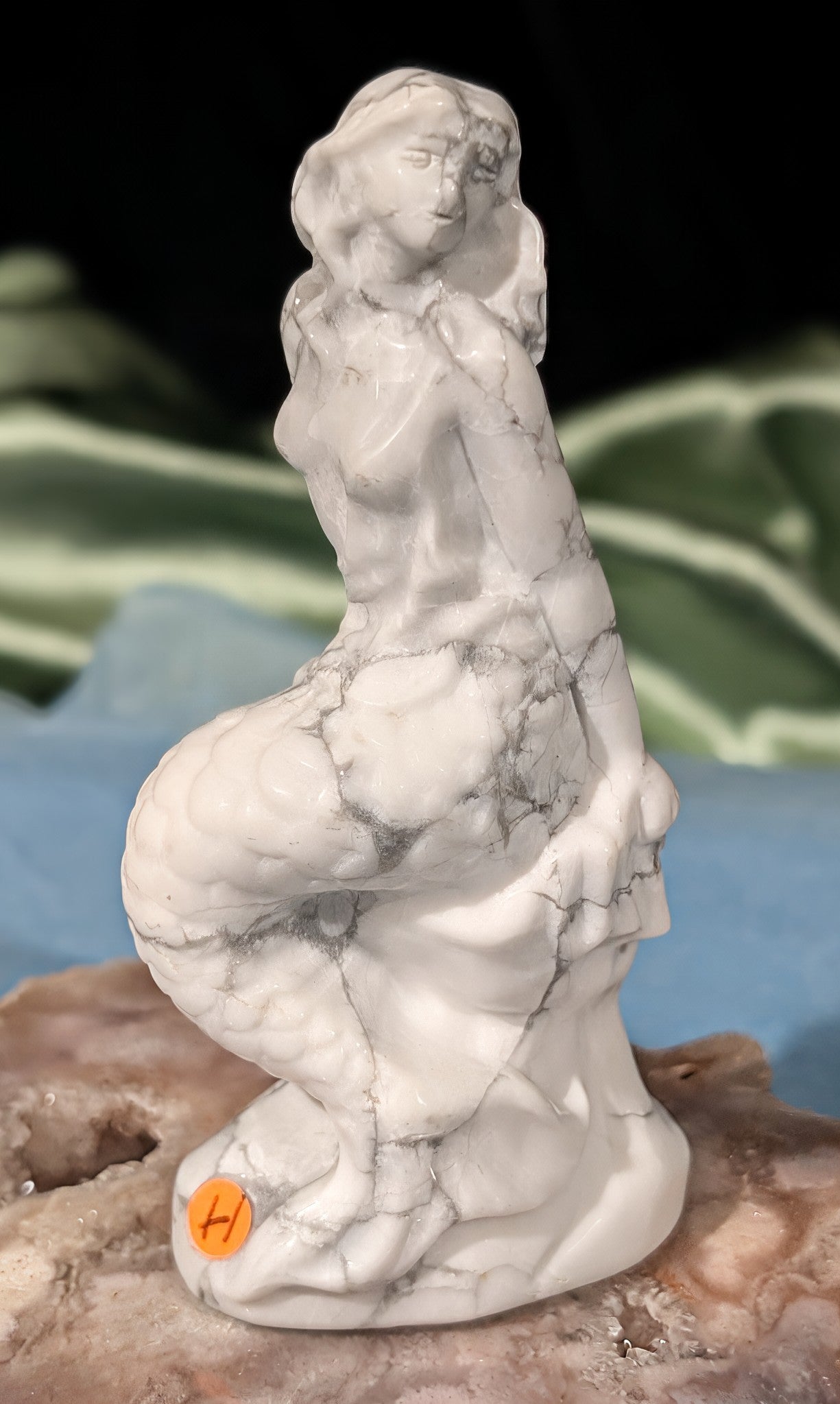 Howlite Mermaid Figurine