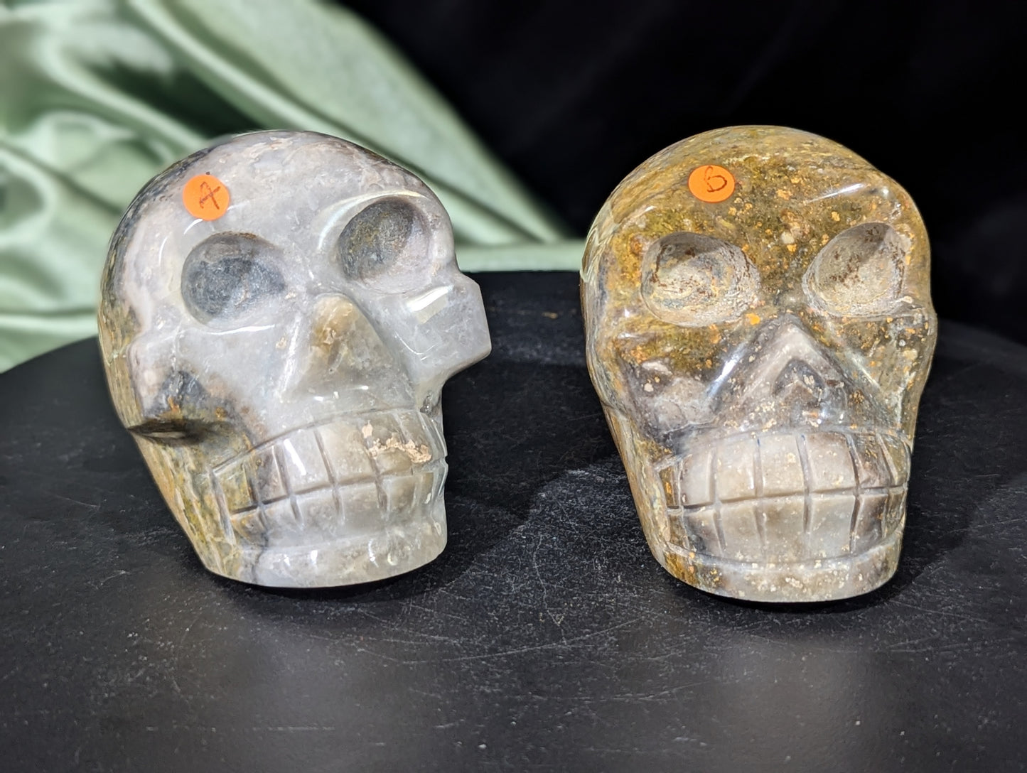 Indonesian Bumblebee Jasper Skulls