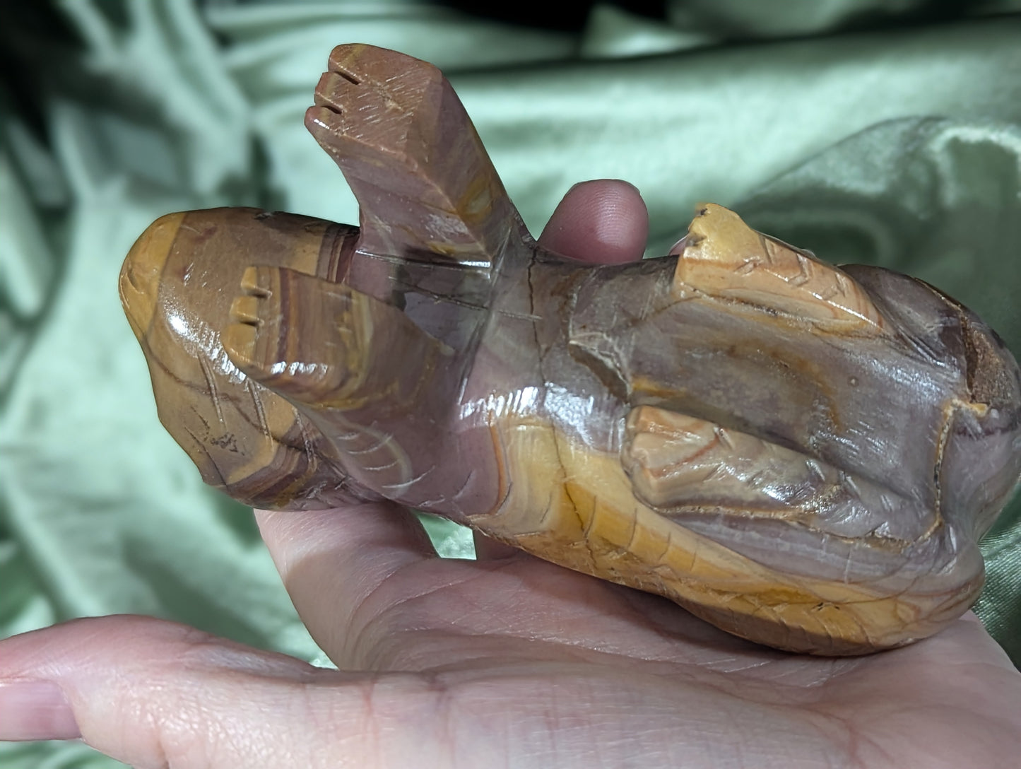 Hand Carved Jasper Cat Figurine