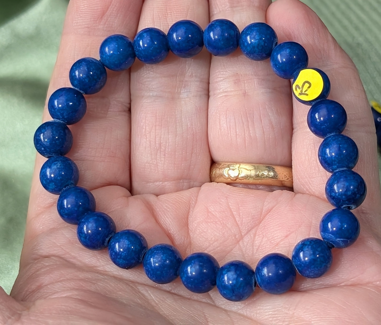 Lapis Lazuli Bead Stretch Bracelet