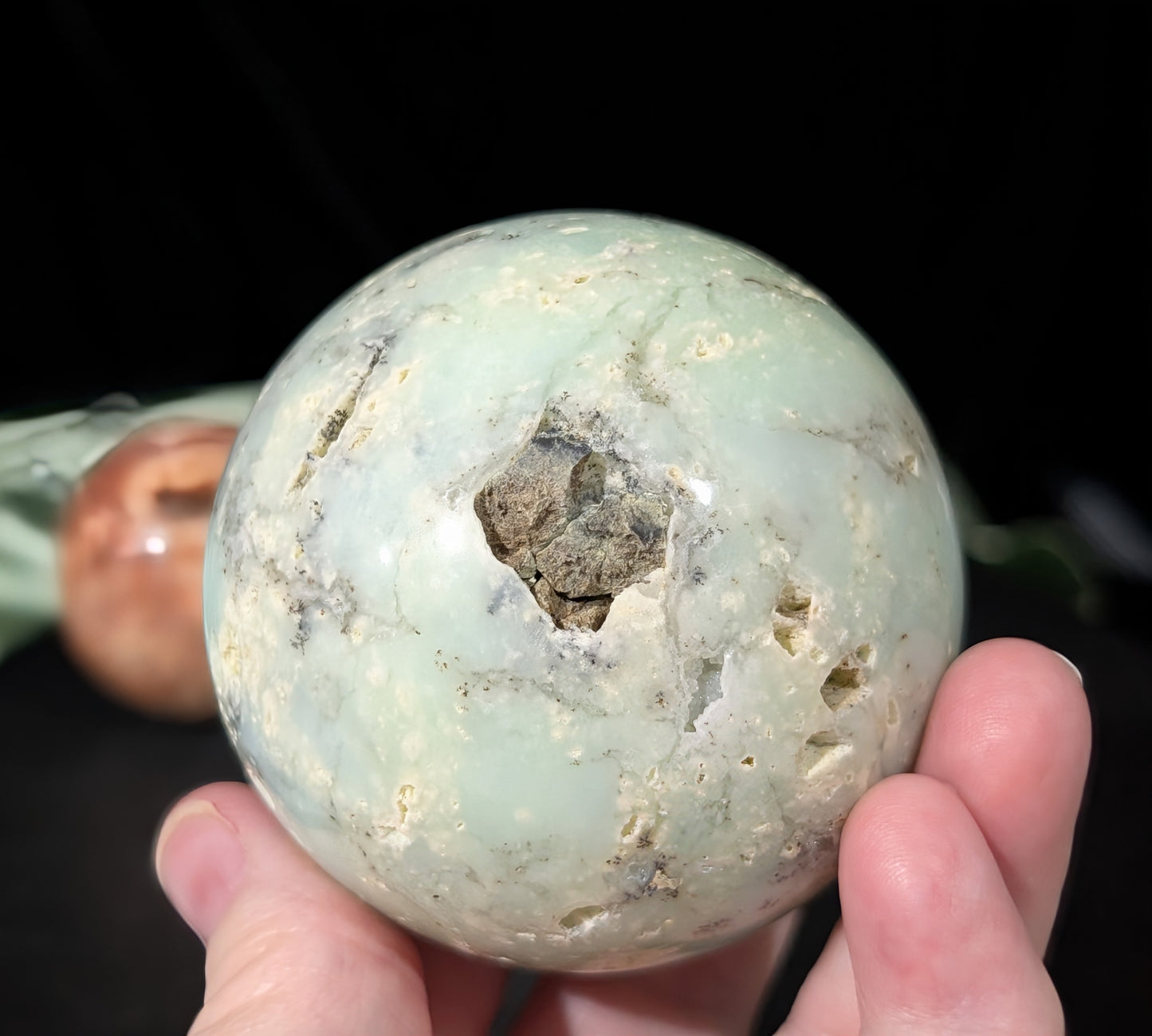 Natural Chrysoprase Sphere