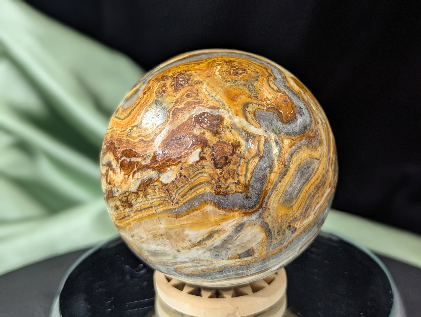 Pakistani Banded Bumblebee Jasper Sphere ~ Bumblebee Jasper Crystal Ball