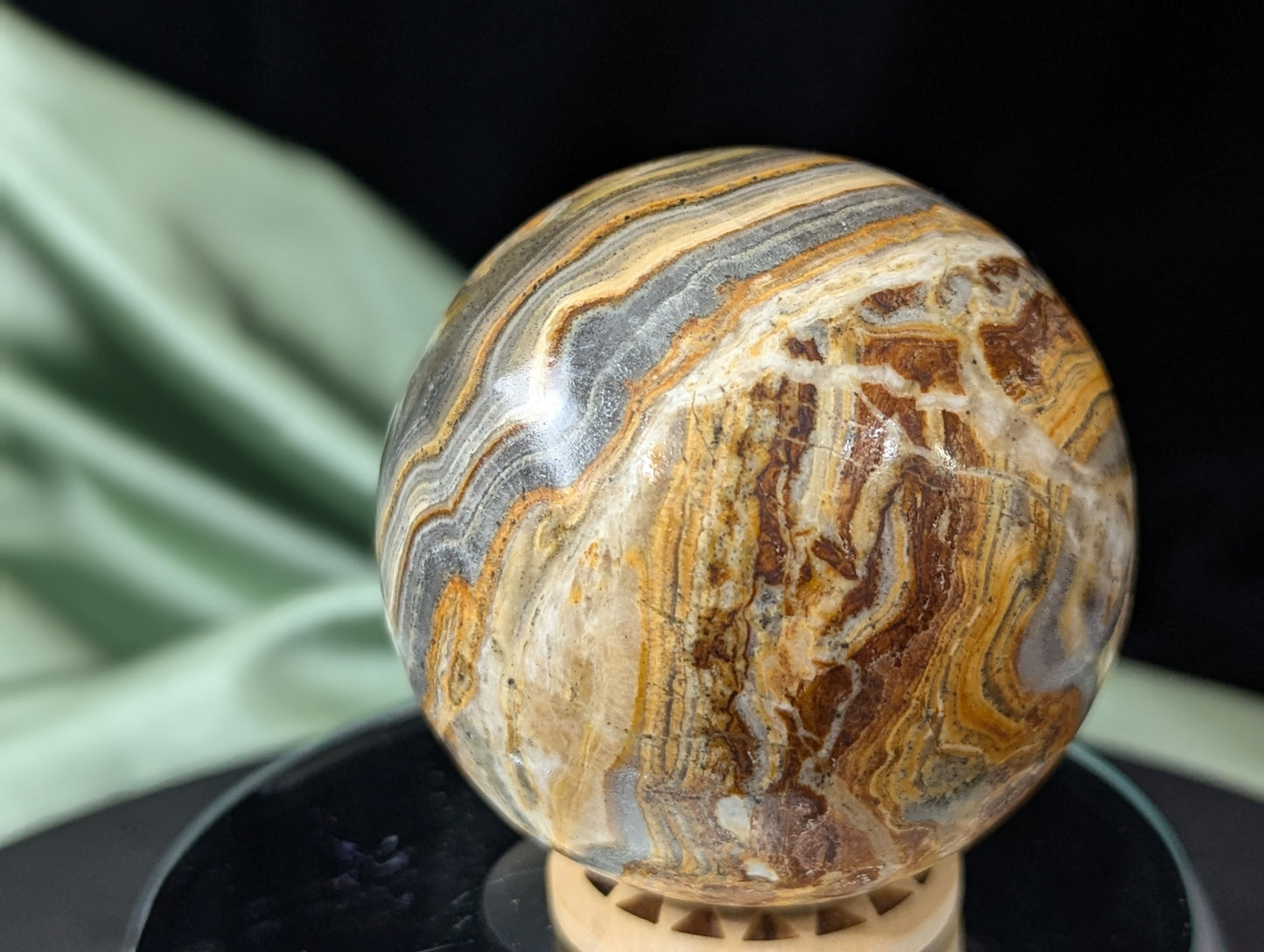 Pakistani Banded Bumblebee Jasper Sphere ~ Bumblebee Jasper Crystal Ball
