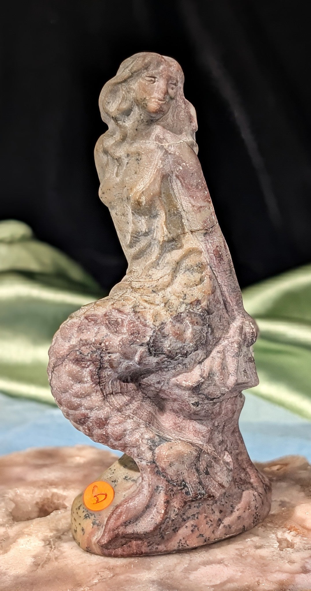 Picture Stone Mermaid Figurine