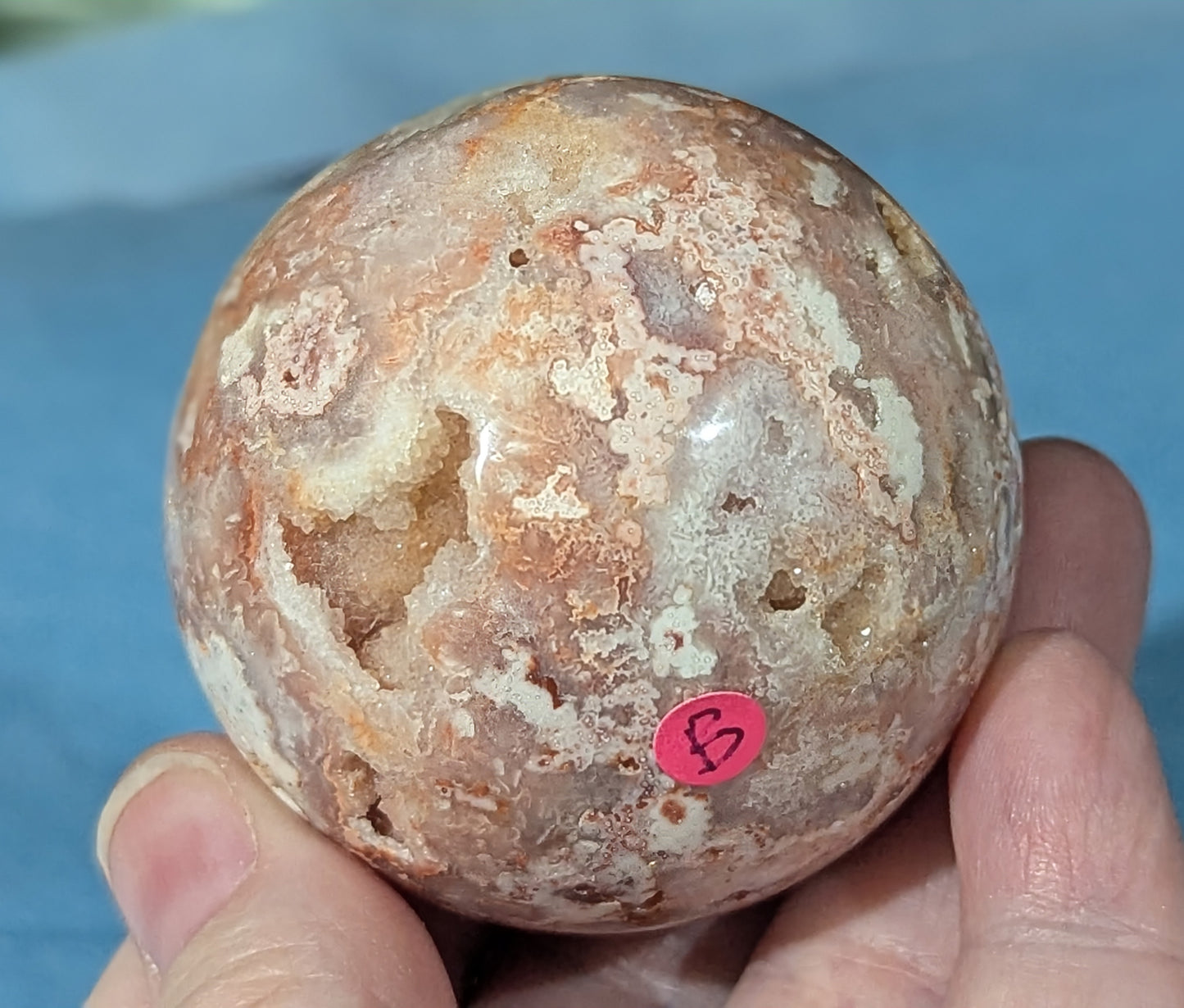 Pink Crazy Lace Agate Sphere