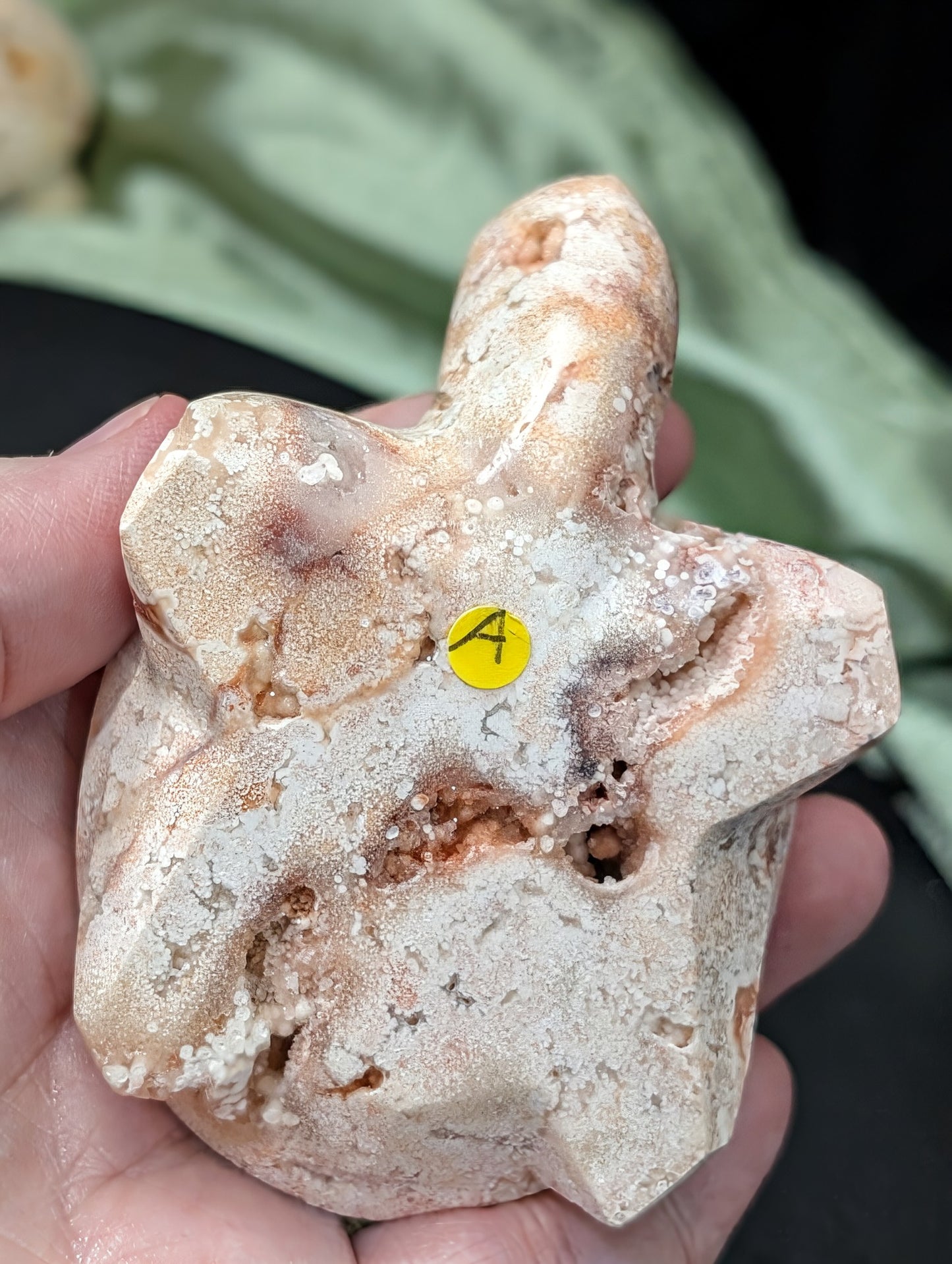Pink Crazy Lace Agate Turtle Figurine