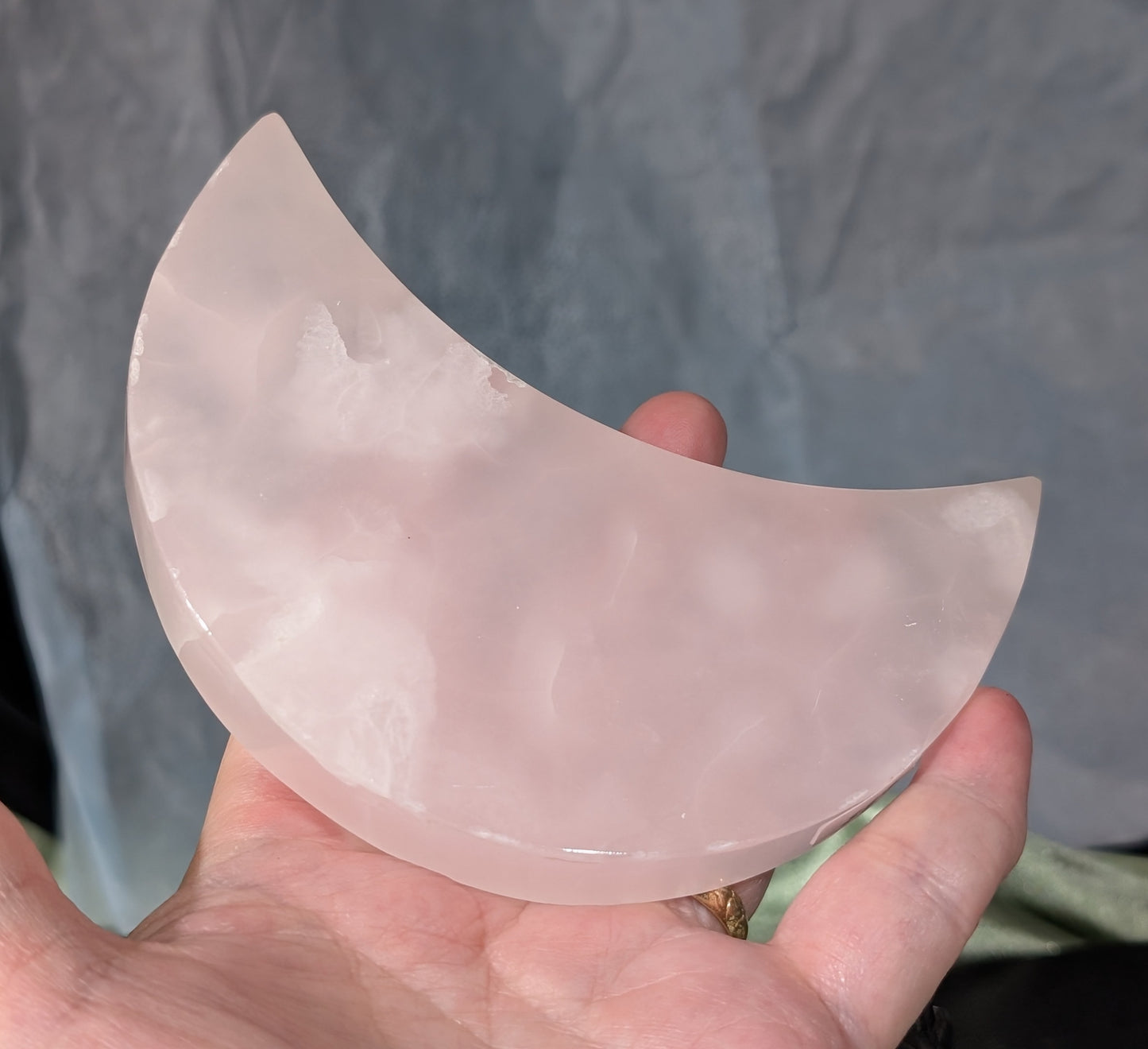 Pink Mangano Calcite Moon