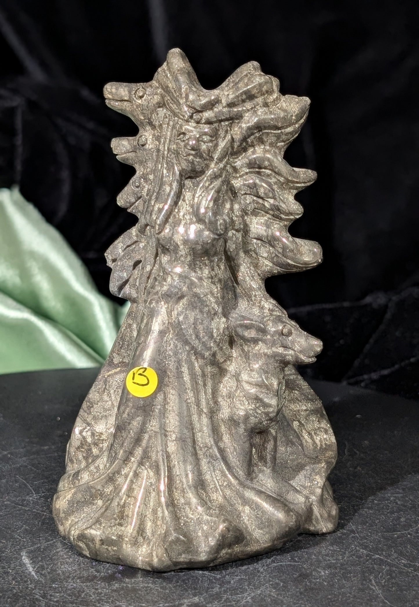 Pyrite Hecate Figurine