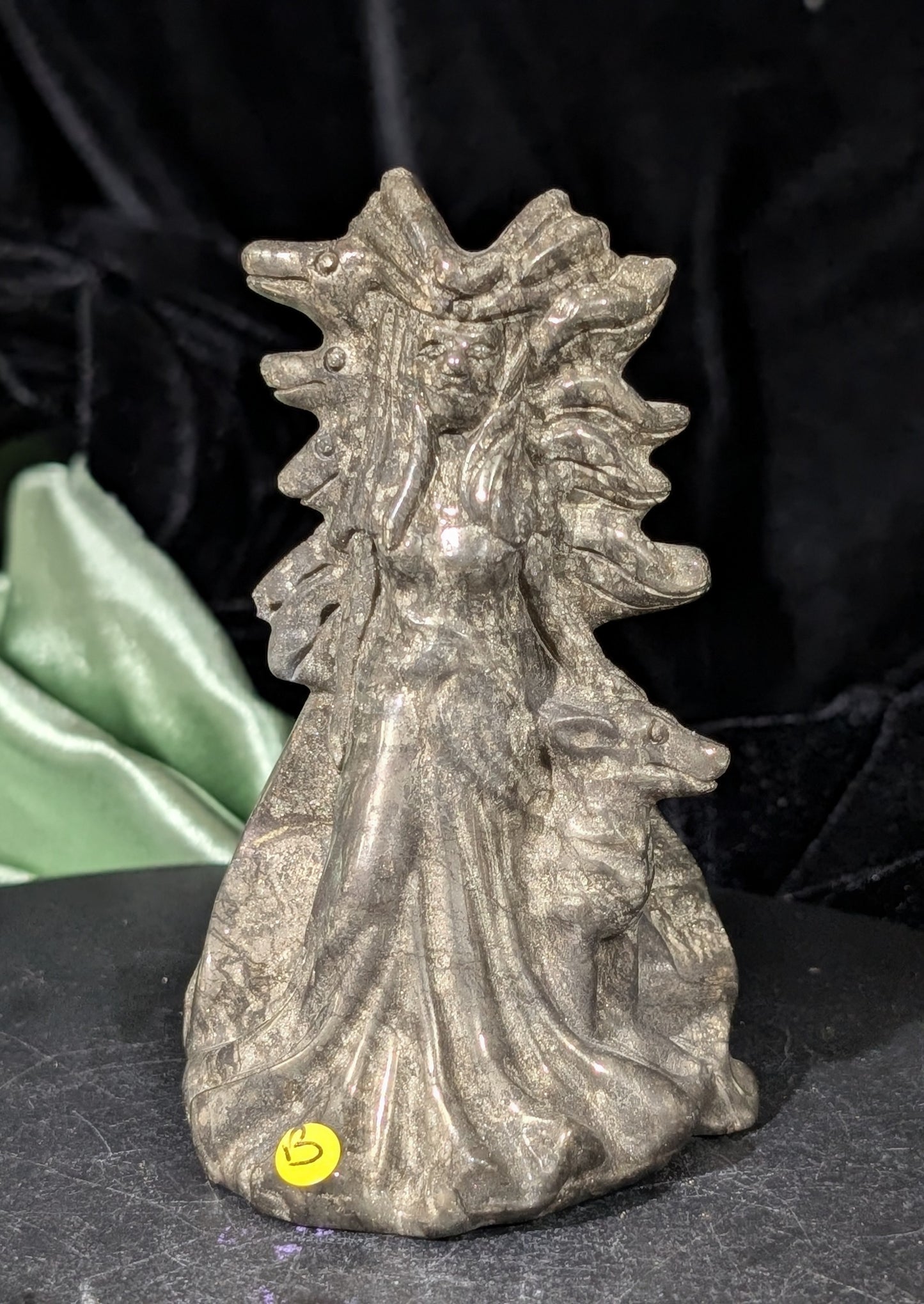 Pyrite Hecate Figurine