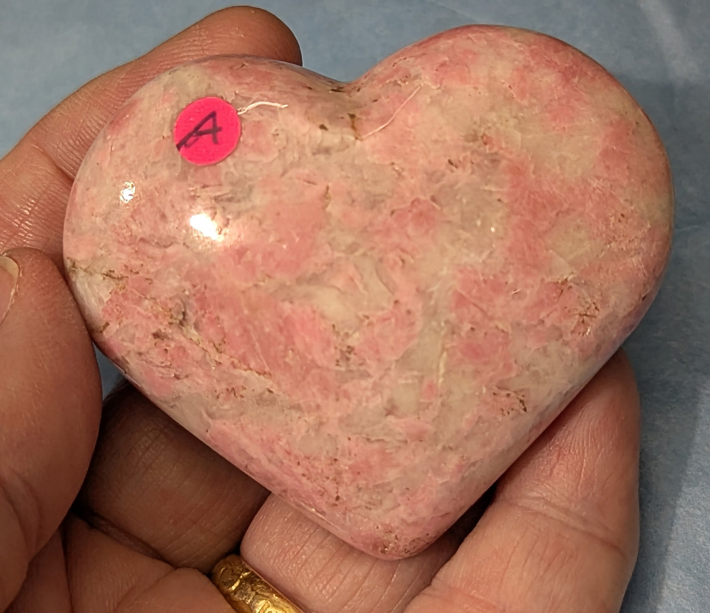 Rhodochrosite Heart
