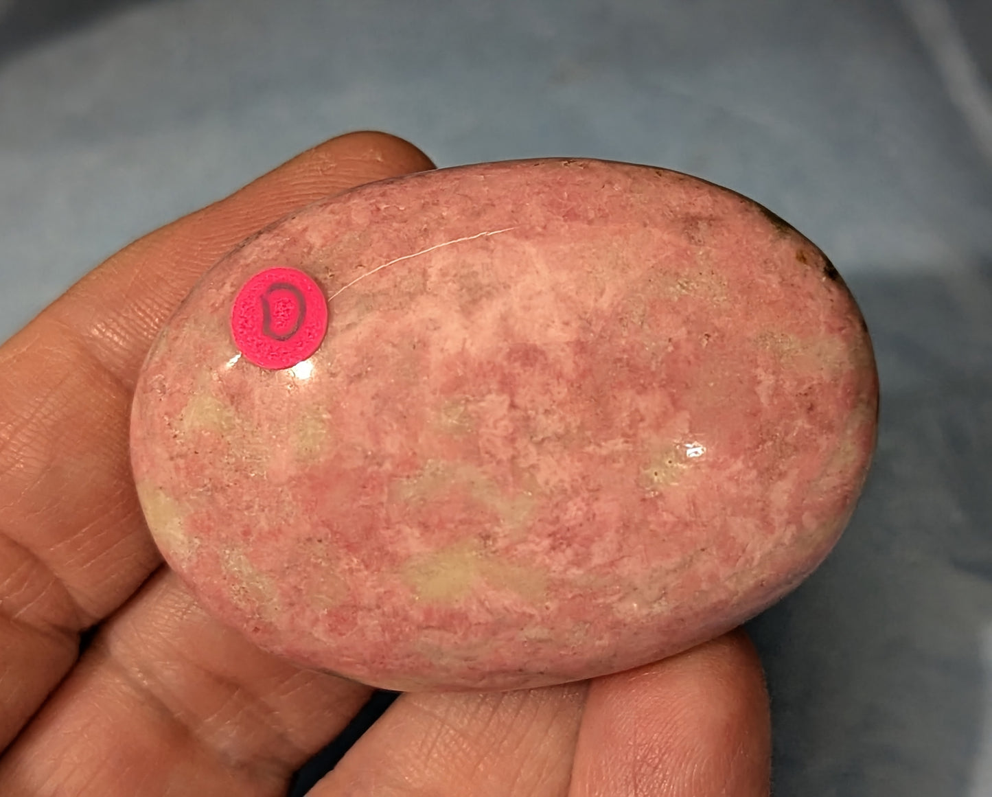 Rhodochrosite Palm Stone