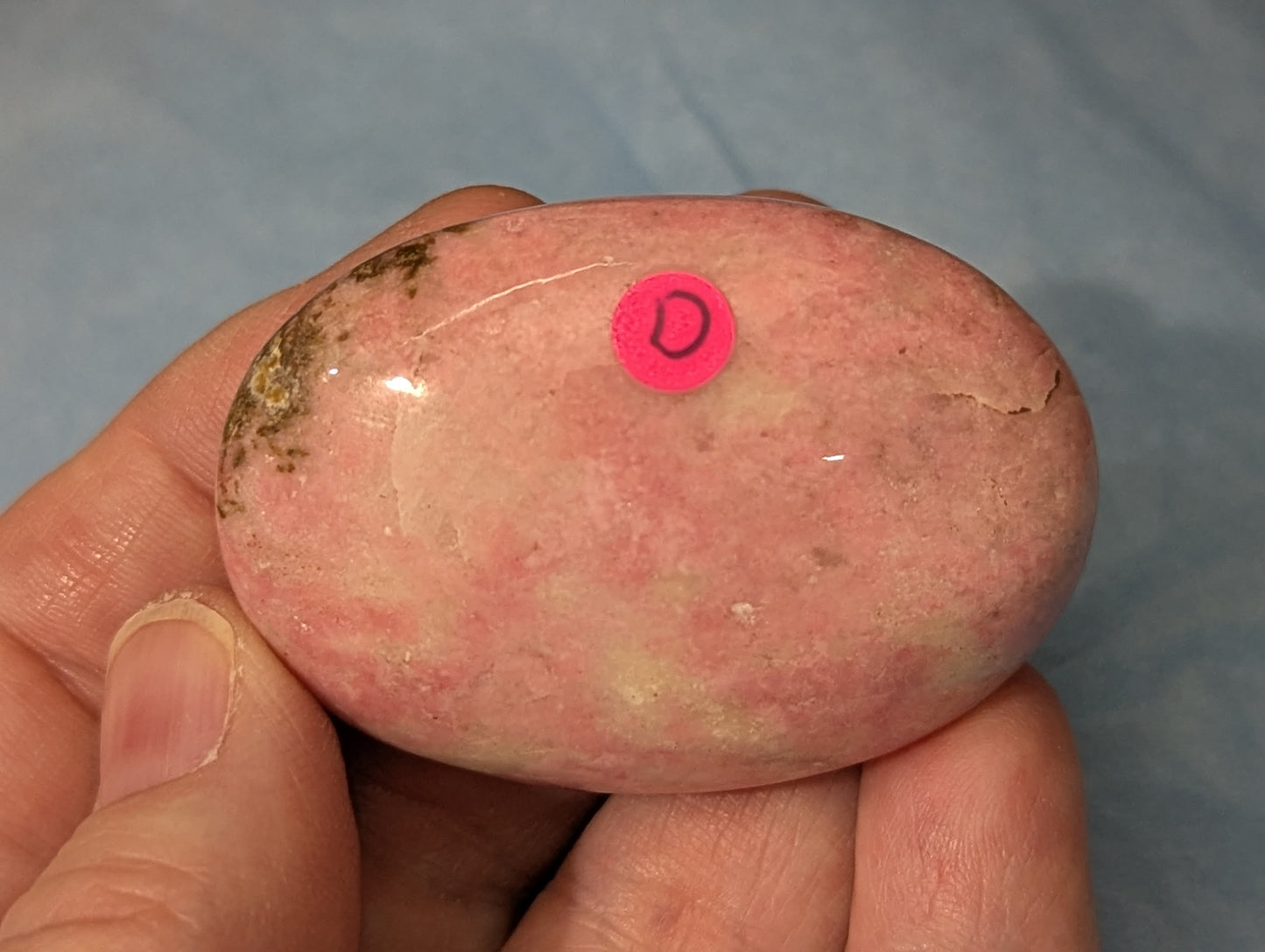 Rhodochrosite Palm Stone