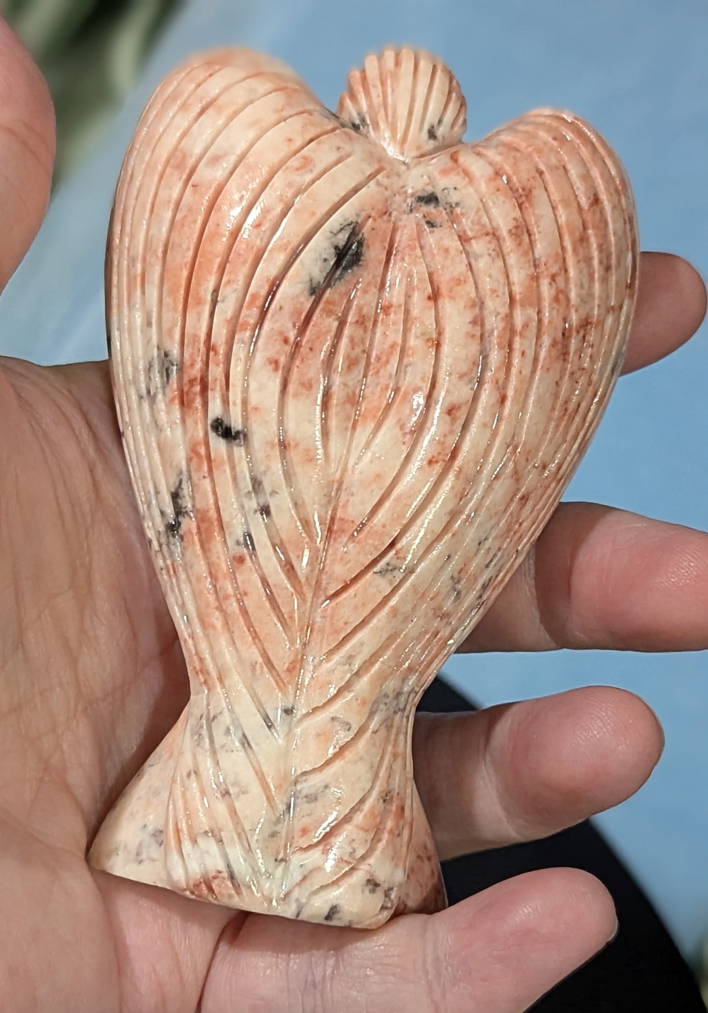 Rhodonite Angel Figurine