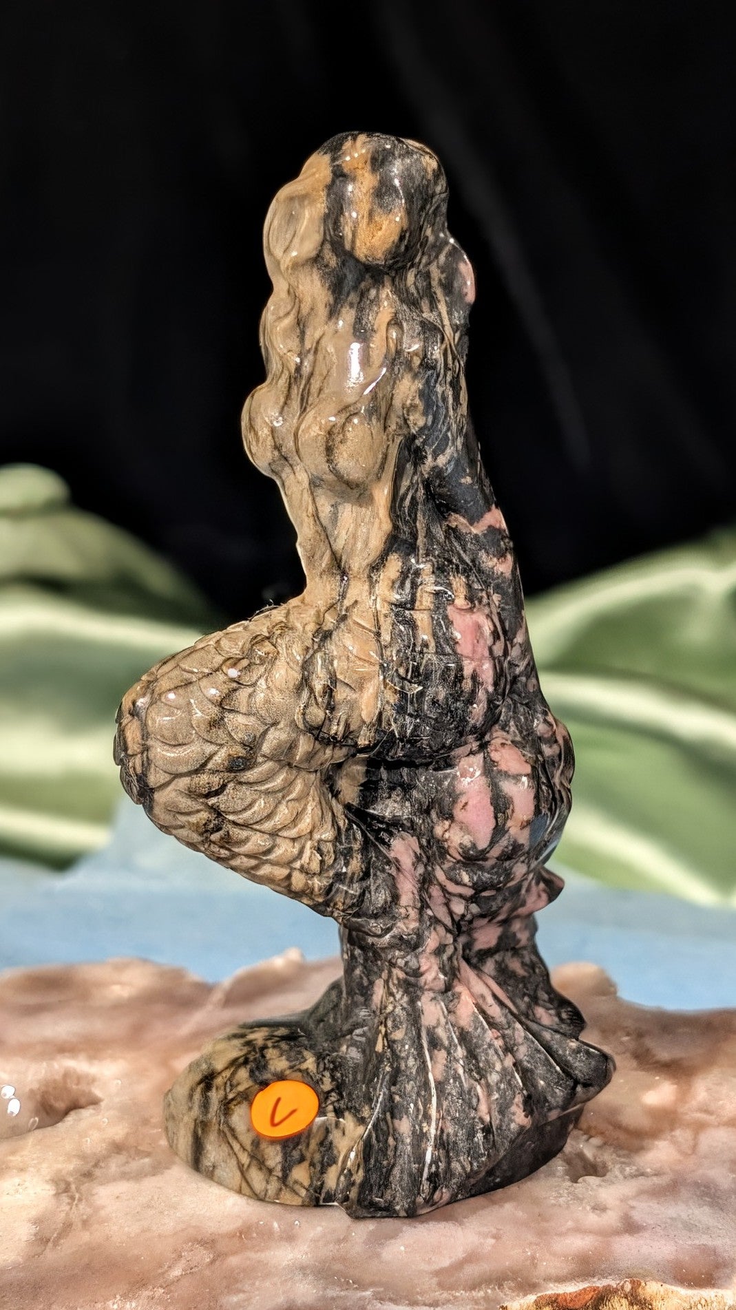 Rhodonite Mermaid Figurine