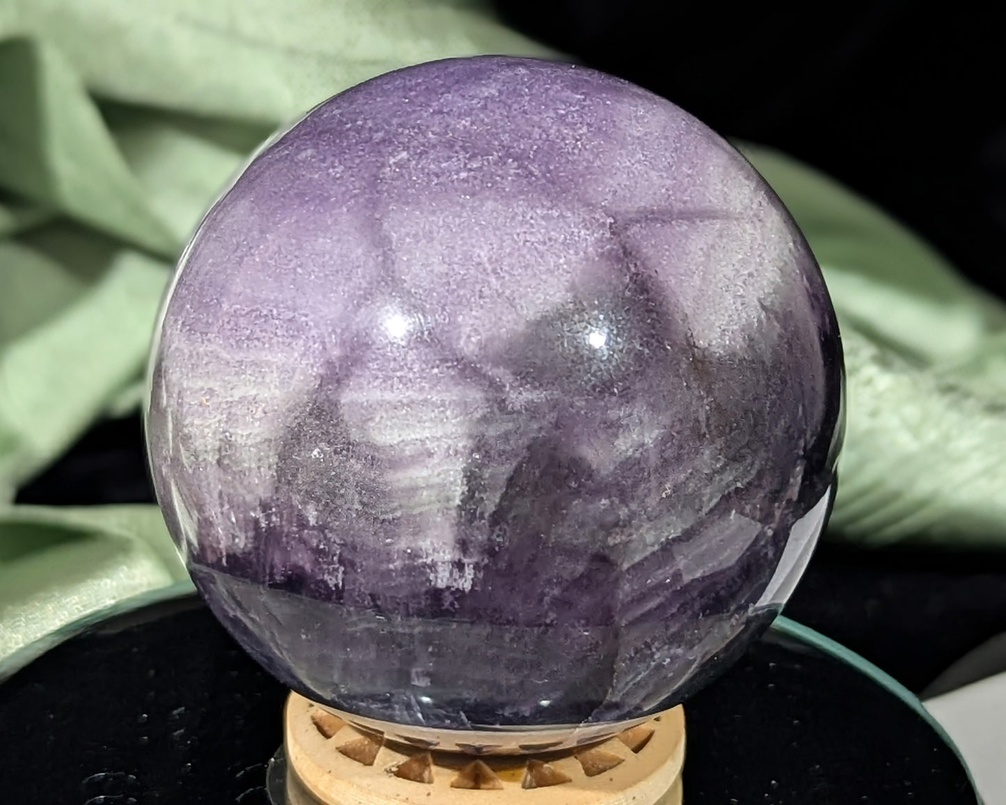 Silky Purple Fluorite Sphere