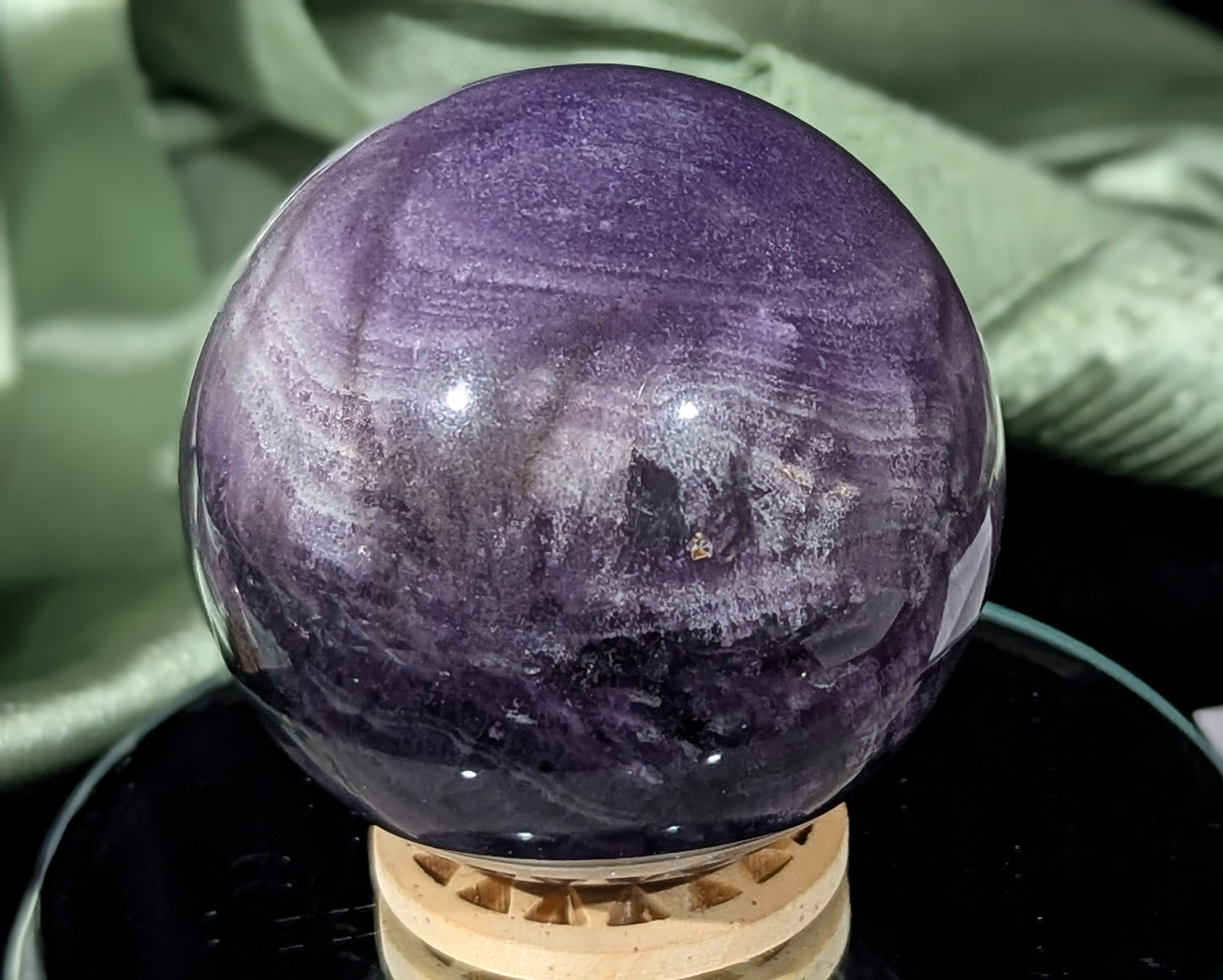 Silky Purple Fluorite Sphere