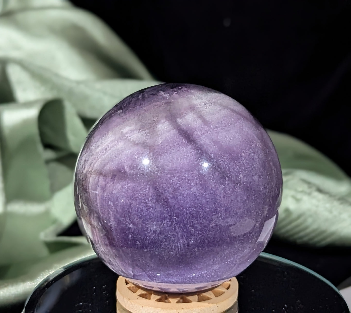 Silky Purple Fluorite Sphere