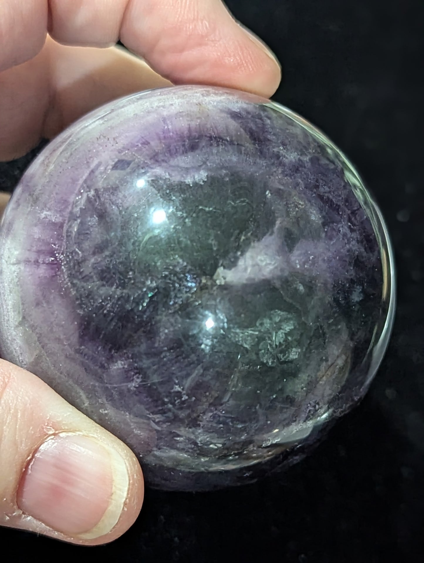 Silky Purple Fluorite Sphere
