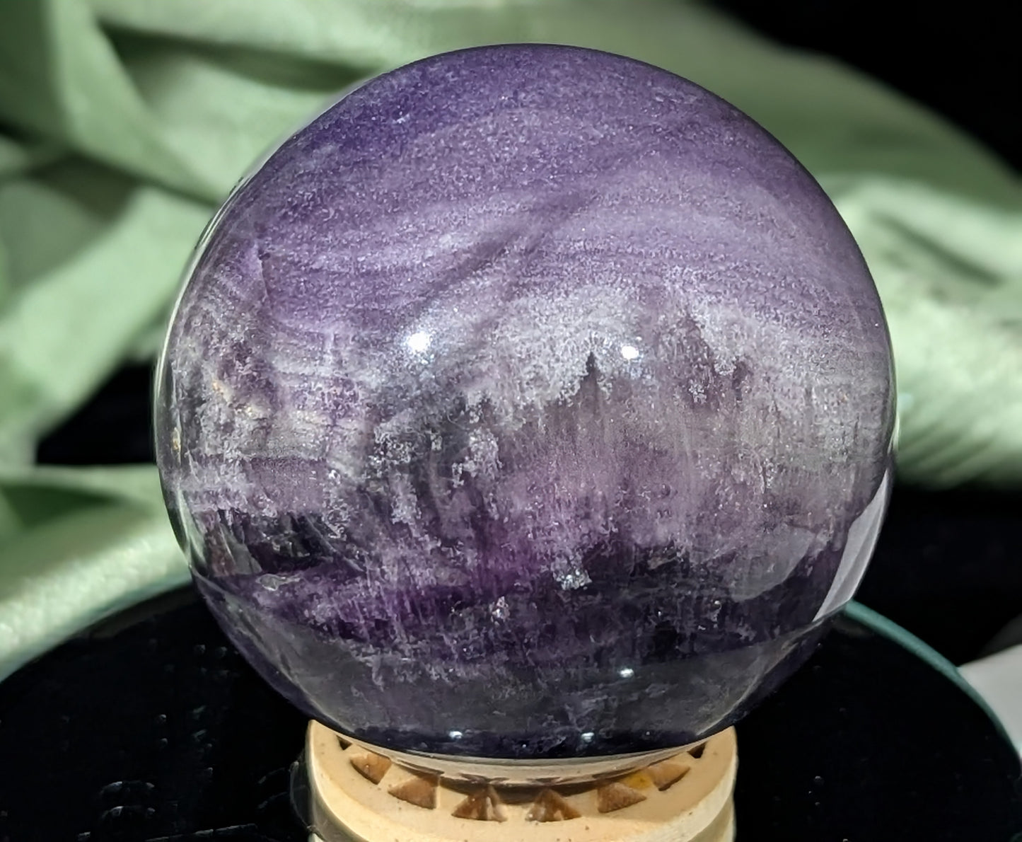 Silky Purple Fluorite Sphere