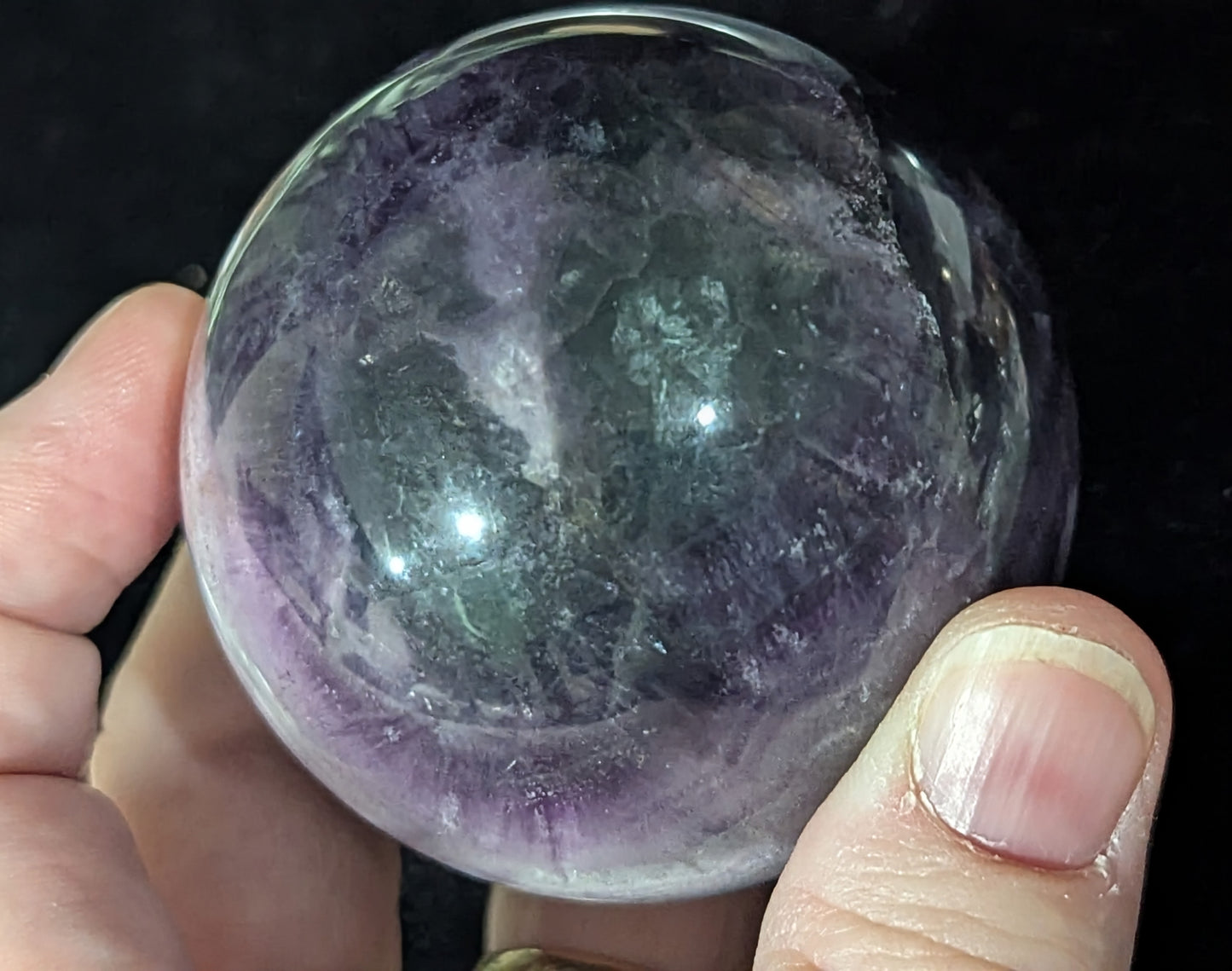 Silky Purple Fluorite Sphere