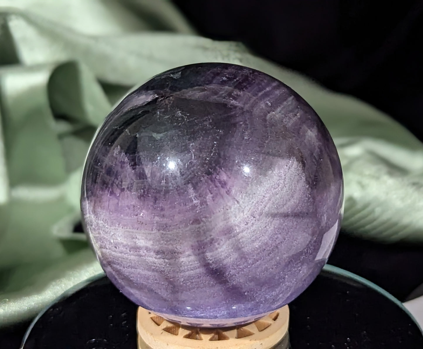 Silky Purple Fluorite Sphere