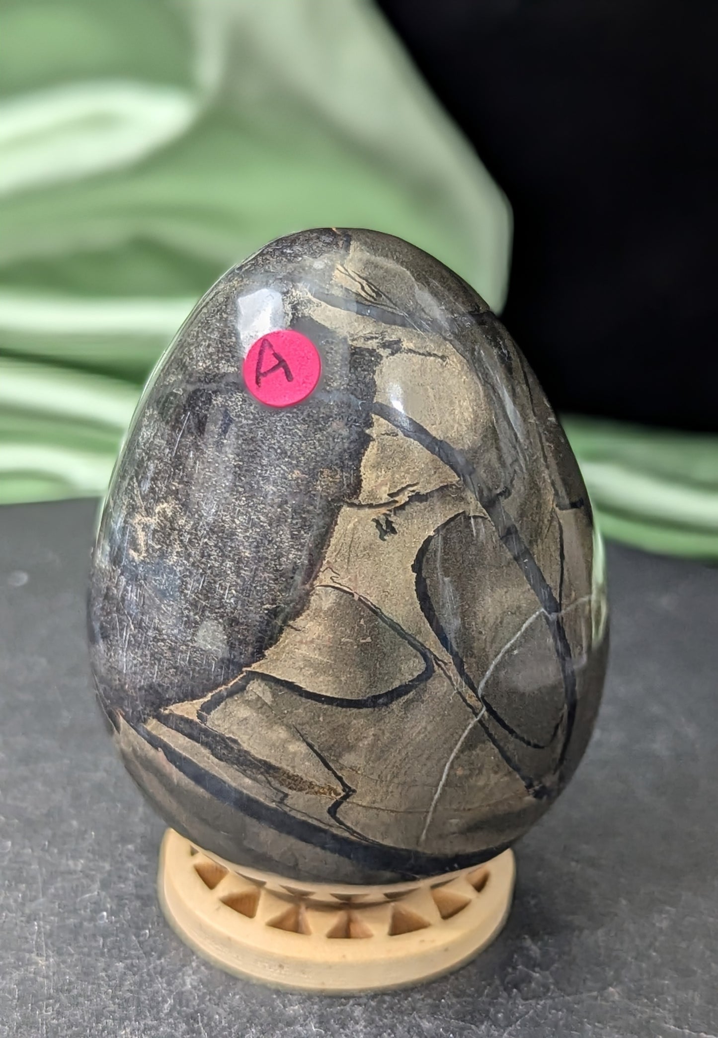 Silver Leaf Jasper Egg