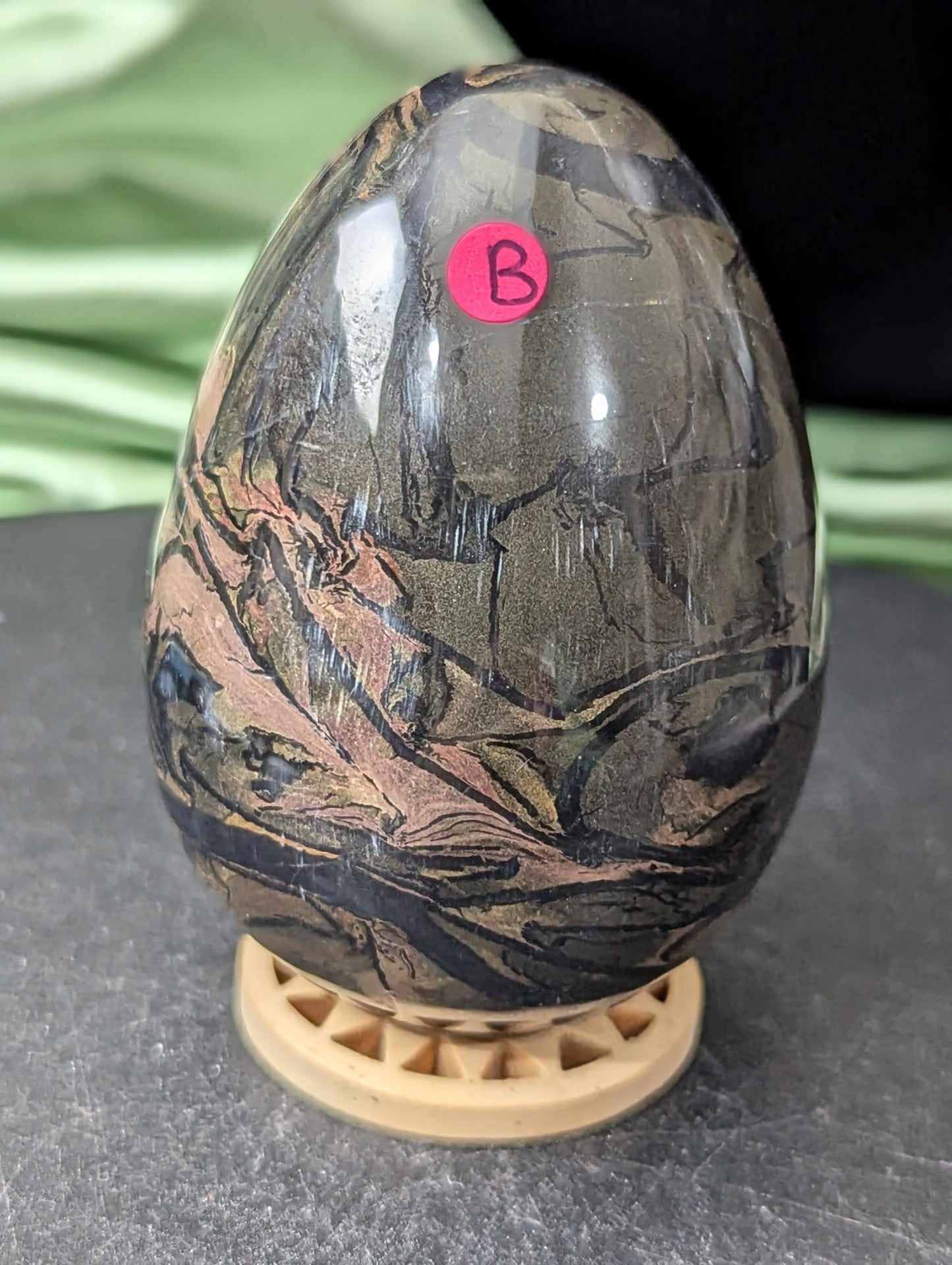 Silver Leaf Jasper Egg